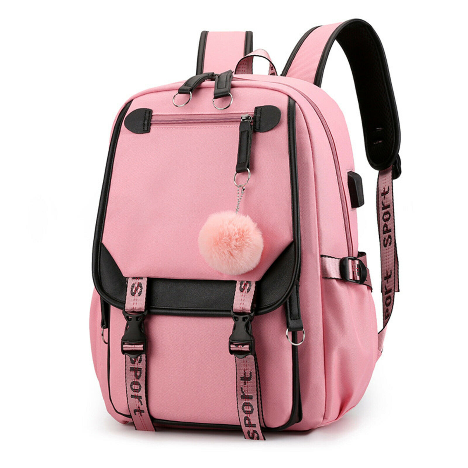 Women Girls Oxford Backpack 17″ School Bag Waterproof Bookbag Travel Rucksack