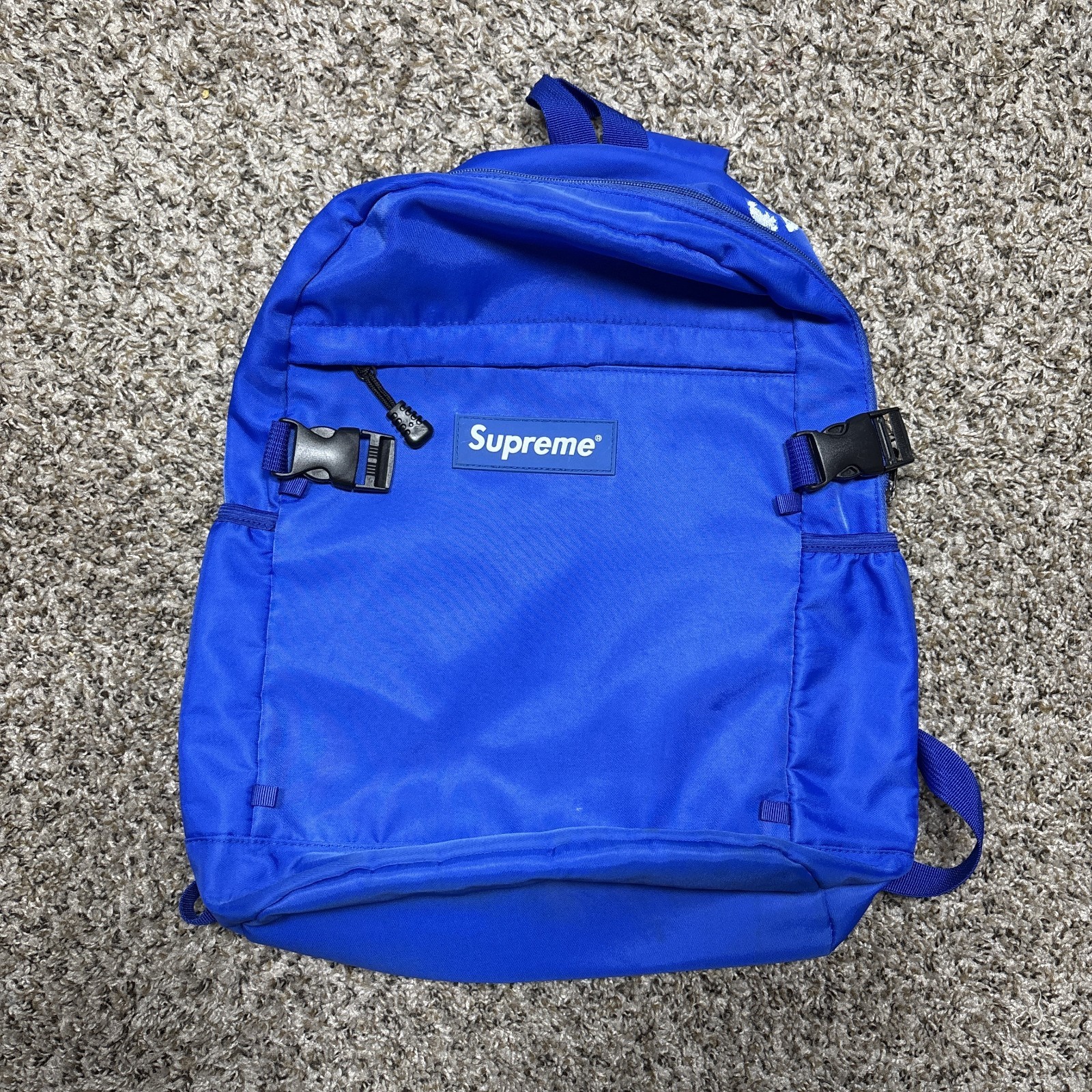 Supreme Logo Backpack Blue