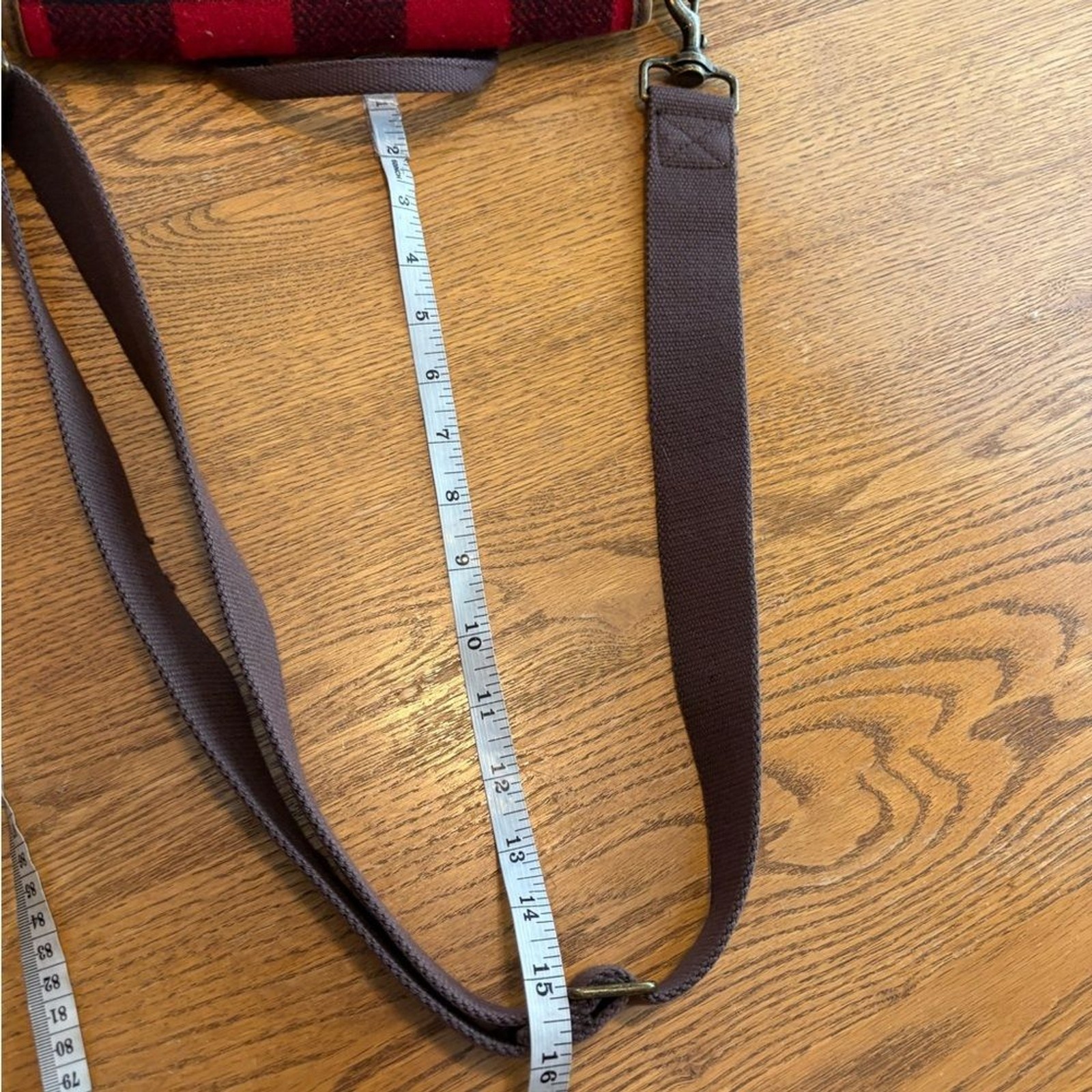 J. Crew Men’s Red Black Buffalo Plaid Messenger Bag Computer Bag