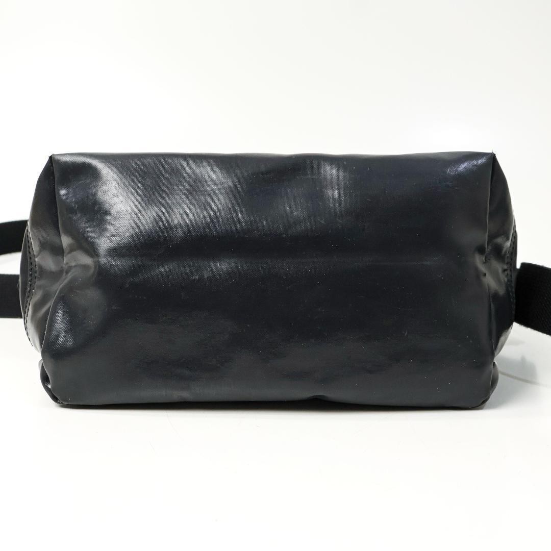 Authentic PORTER Enamel Shoulder Bag 14cm x 21cm x 23cm Black Damaged