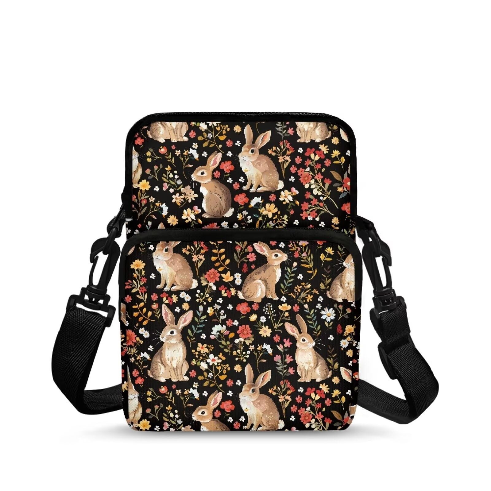 Rabbit Cute Crossbody Bags for Women Neck Pouch Passport Wallet Mini Over Sho…