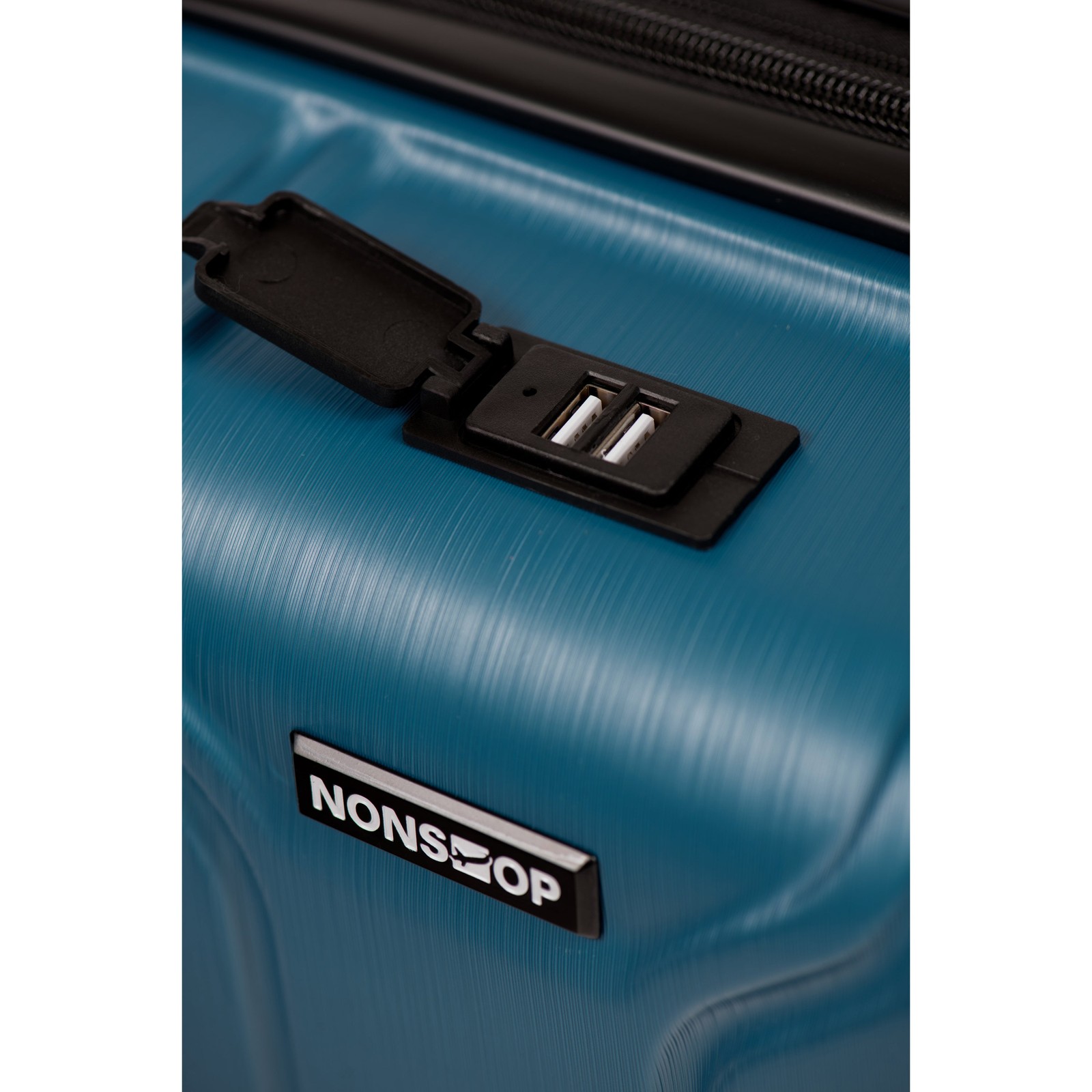 NONSTOP NEW YORK Luggage Expandable Spinner Wheels Teal Medium U5