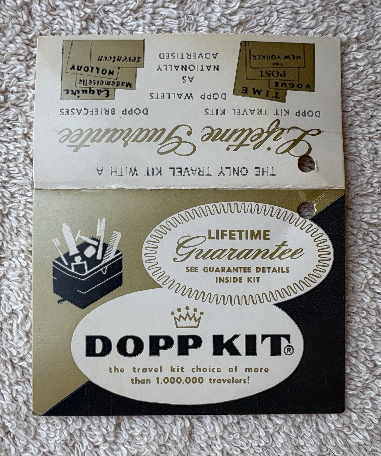 *NEW* The Original Dopp Kit Men’s Travel Toiletry Shave Bag Black Leather