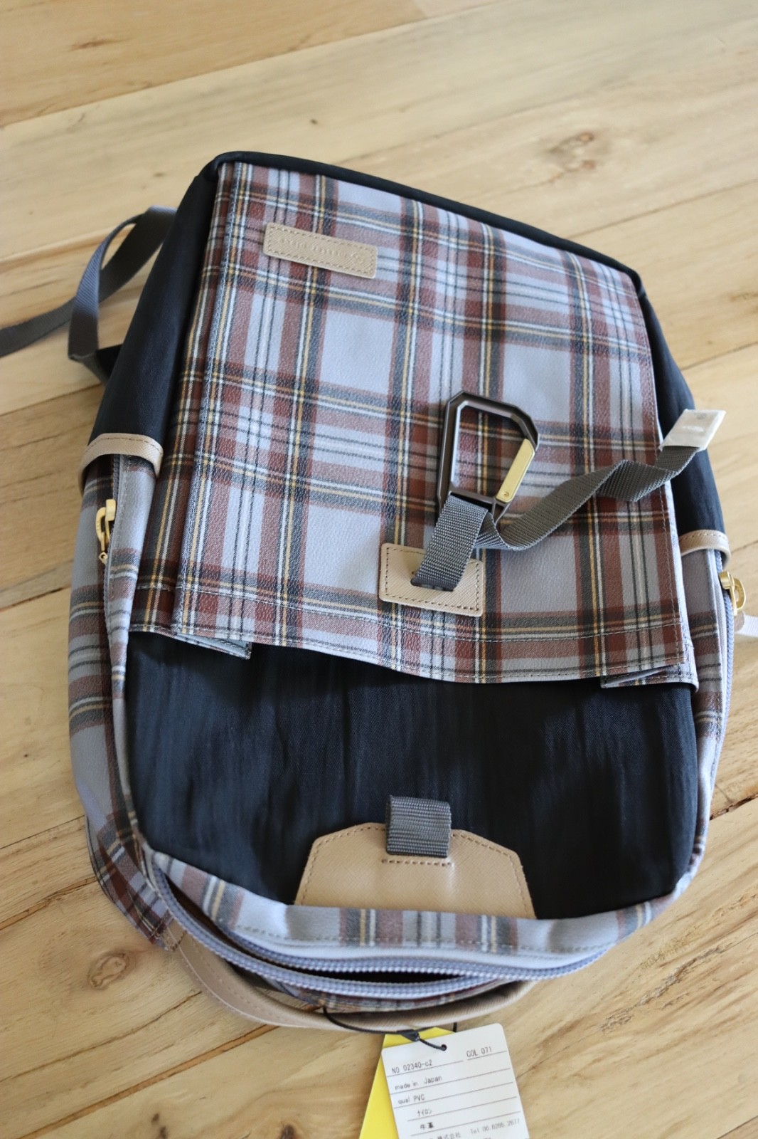 Master-Piece LINK Plaid Backpack No 02340-c2 Japan Check Pattern Carabiner New