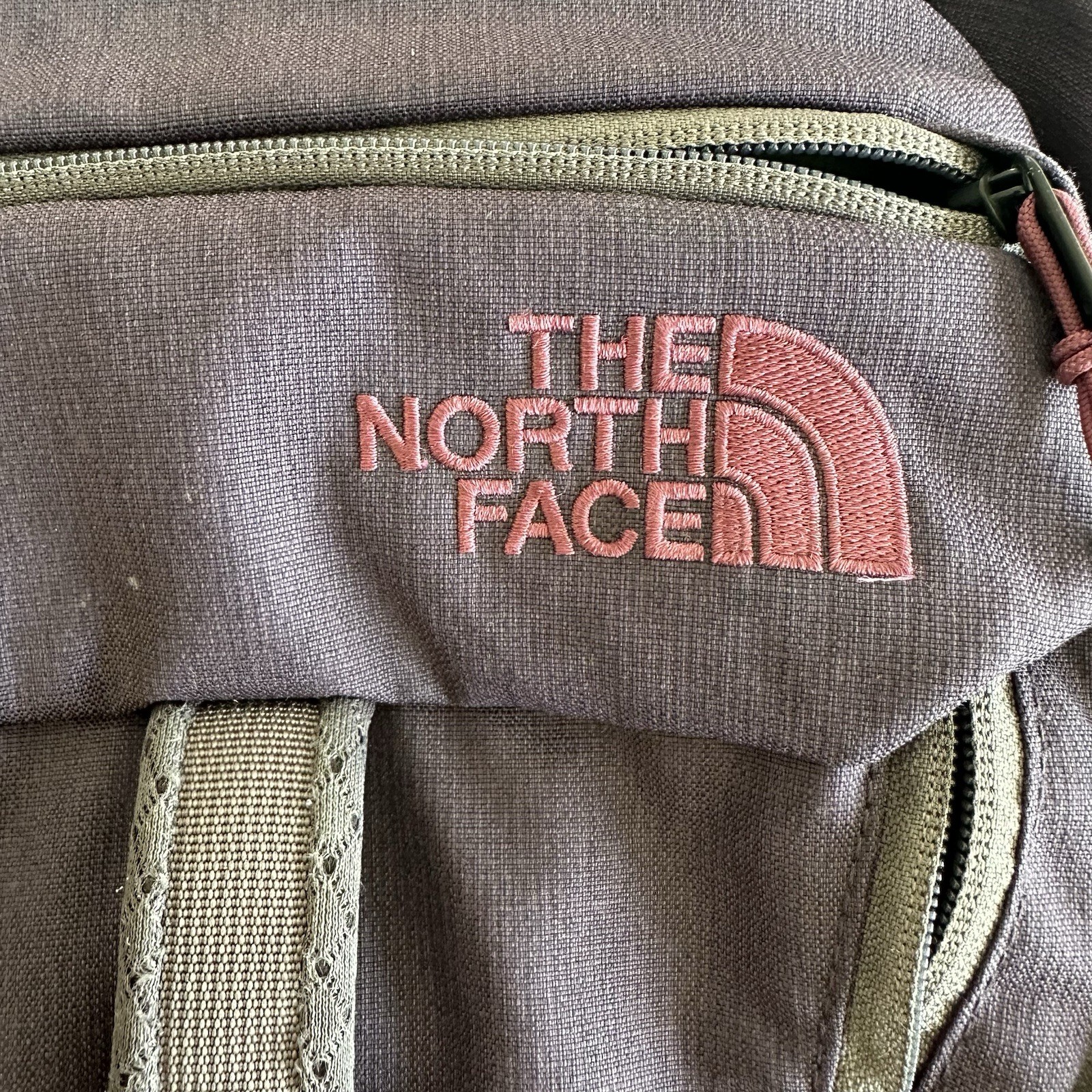 The North Face Surge Backpack Flex Vent Padded Laptop Dark purple and grey