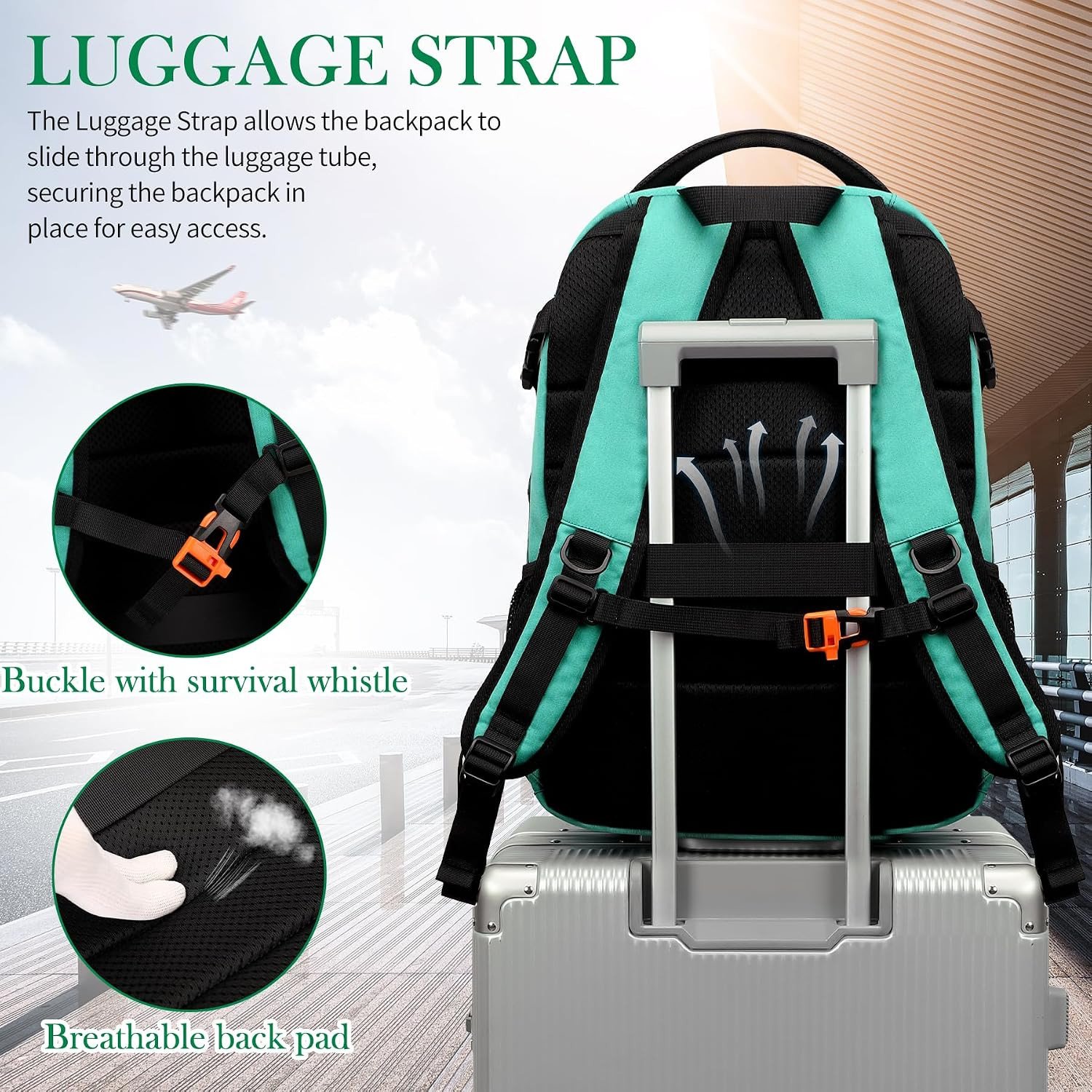 17.3″ Large Laptop Backpack Durable Waterproof Travel College Backpack Bookbag f
