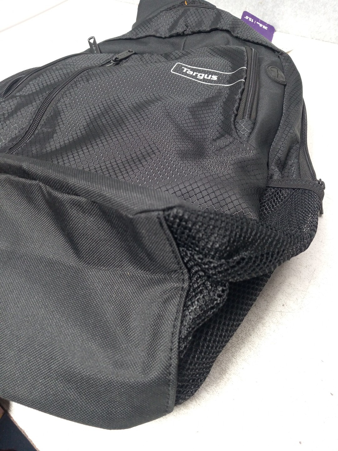 Targus Lightweight Black Sport Back Pack Travel Bag 12 x 5 x 17in