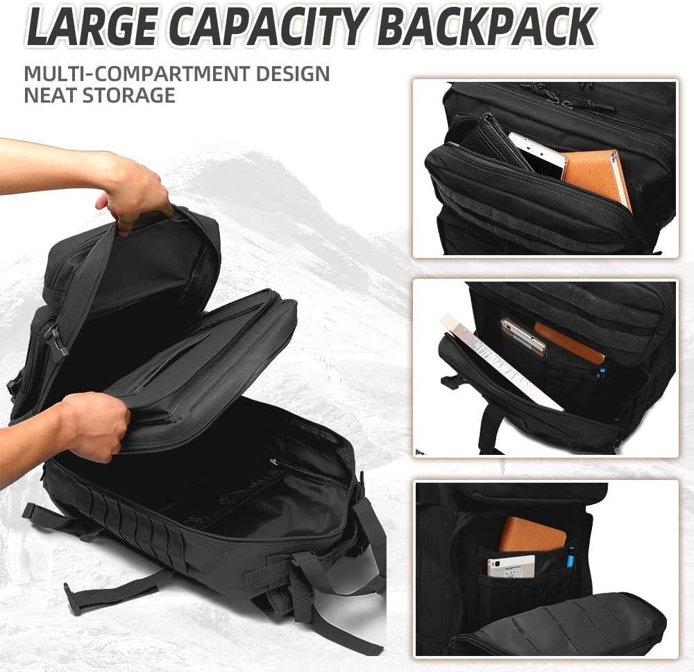 Military Tactical Backpack For Men Molle Daypack 3 Day Bug Out Bag 45 L Large