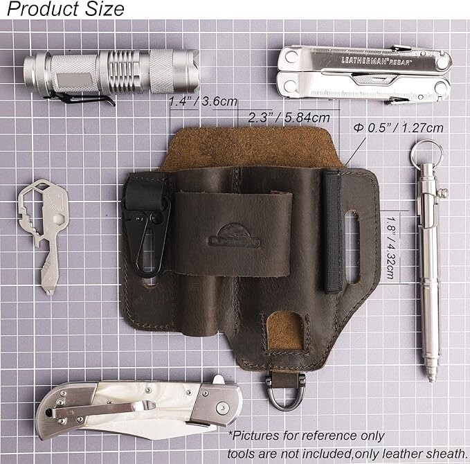 Funda de cuero para multiherramientas, para el trabajo y el uso diario