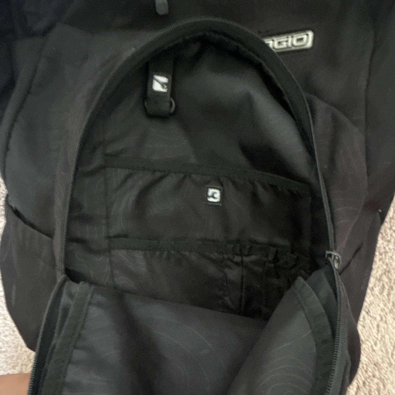 OGIO Large Black/Purple Backpack Zip Closure Padded with Pockets