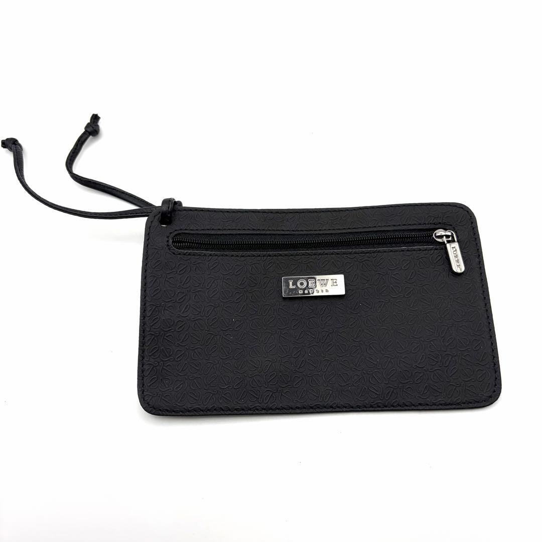 LOEWE Shoulder Bag Repeating Anagram with Pouch Leather Men Size 36x28cm