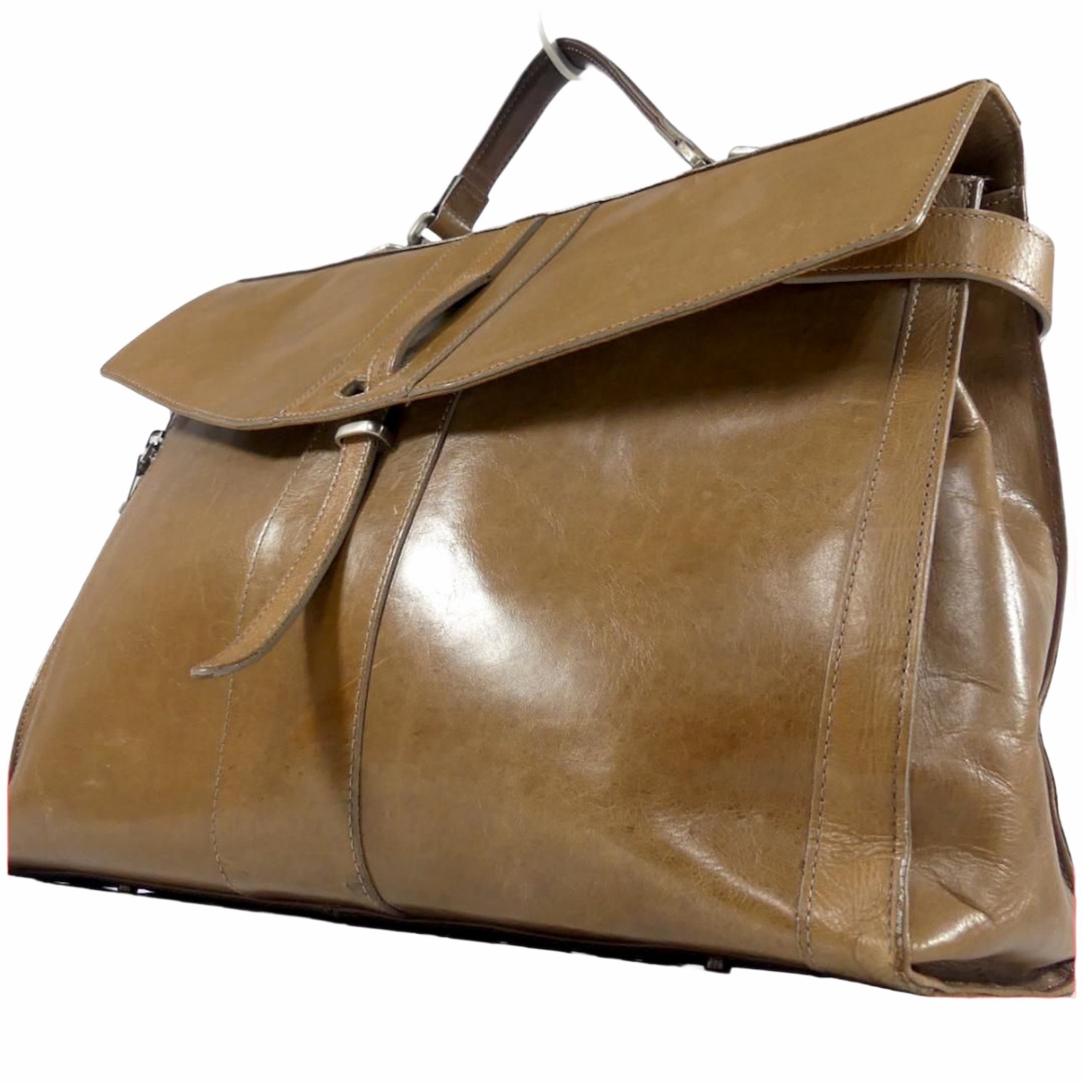 Aniary Japan Leather Business Bag Men Women Used 41cm x 30cm x 14cm