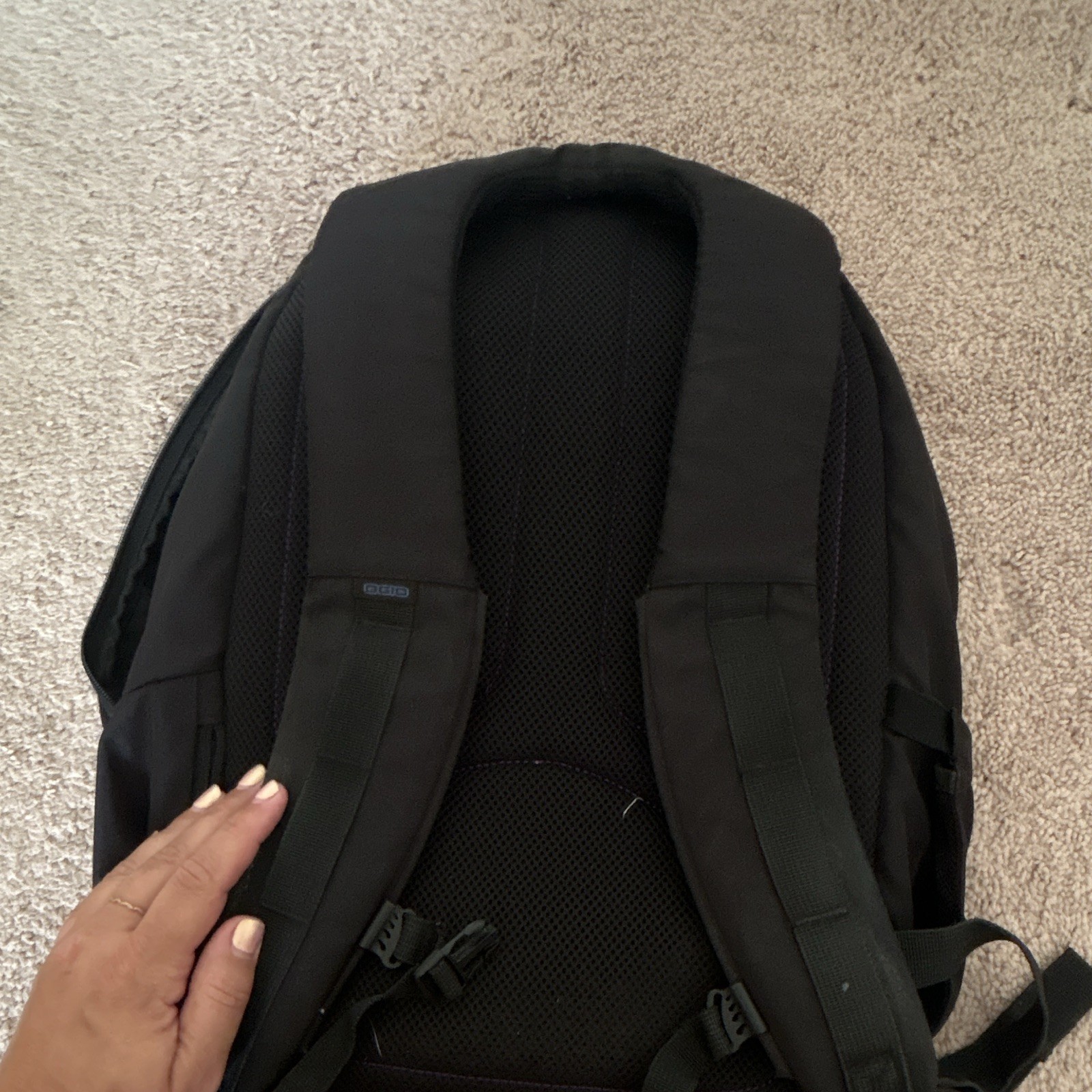 OGIO Large Black/Purple Backpack Zip Closure Padded with Pockets