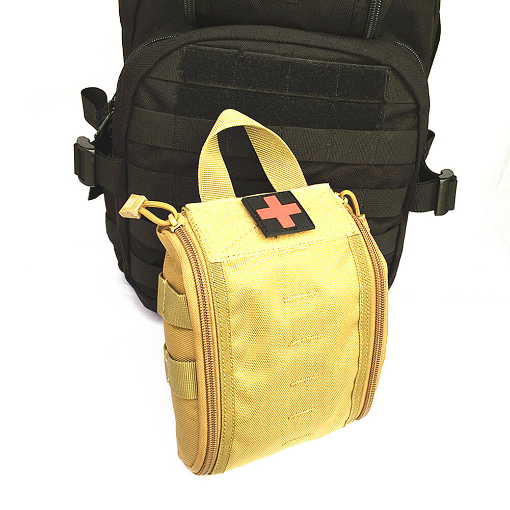 Tactical MOLLE First Aid Kit Quick Access EMT Medical Pouch for Outdoor Sports
