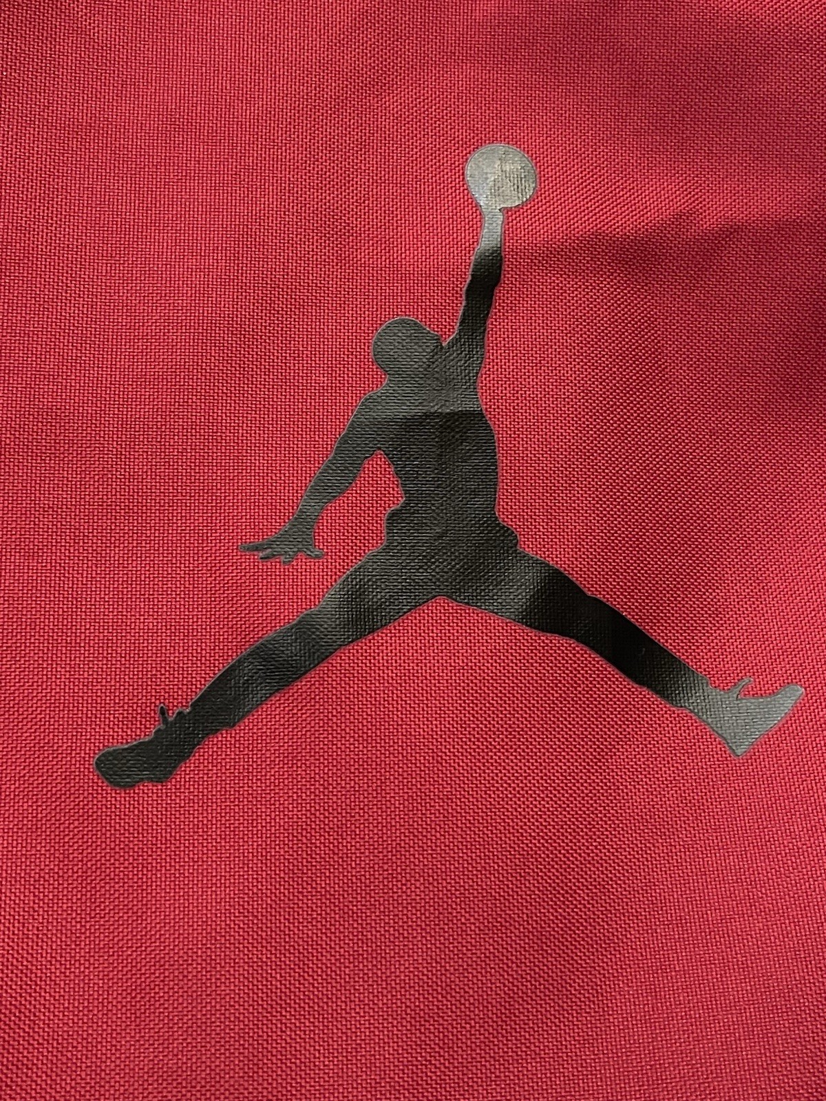 JORDAN Jumpman Logo Drawstring Gym Sack Bag Sports Backpack Red x Black