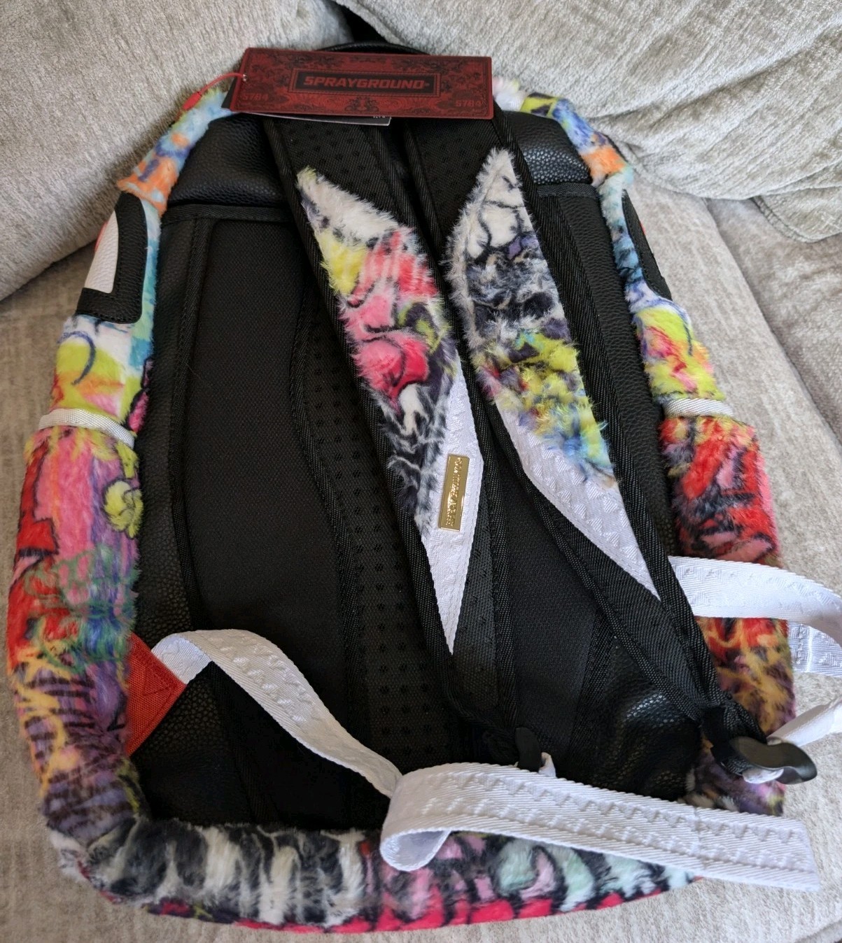 Sprayground Multi Color Shark In Paris Backpack Book Bag Limited Edition NWT