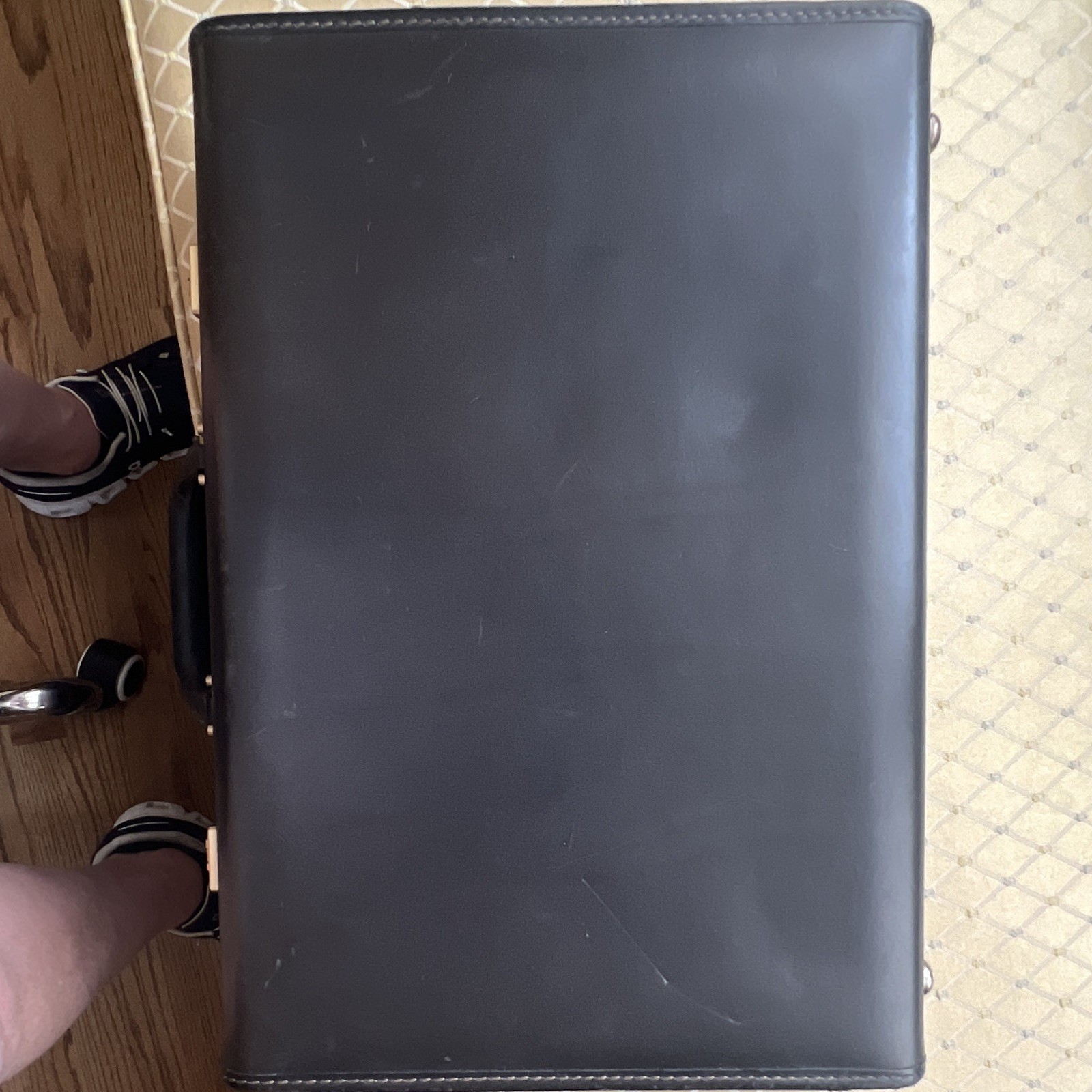 Vintage Coach Black Attaché Briefcase with suede interior