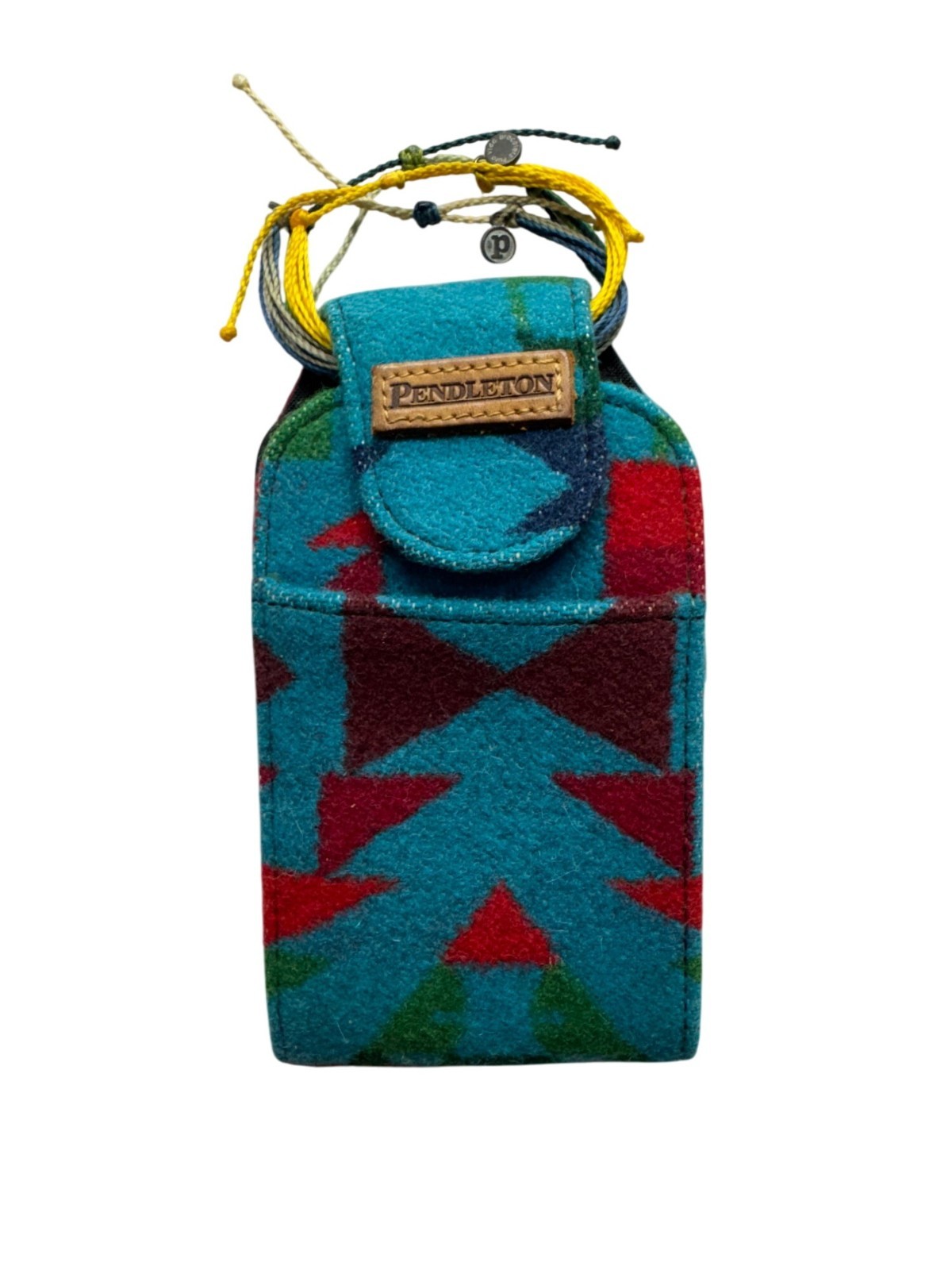 Pendleton Wool Belt Pouch Case With Drawstring Closure & Native Navajo #9890