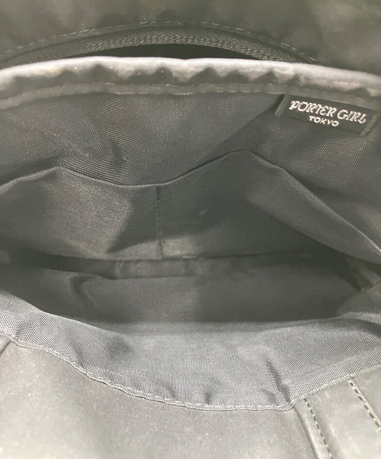 PORTER Mini Tote Bag Black Inner pockets x4 Authentic From Japan
