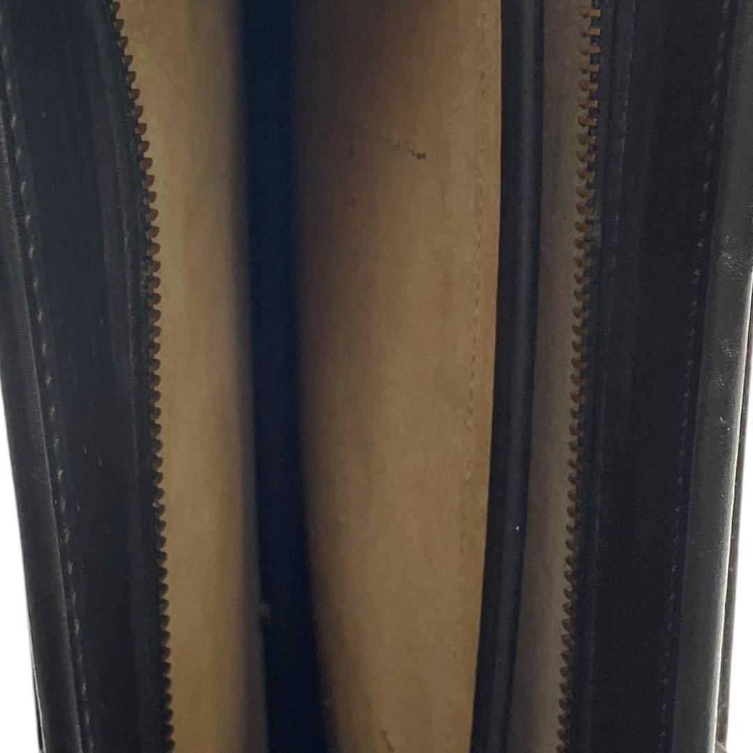 Rare Old COACH Black Leather Briefcase Business Bag 43x29x7cm Shoulder 33cm