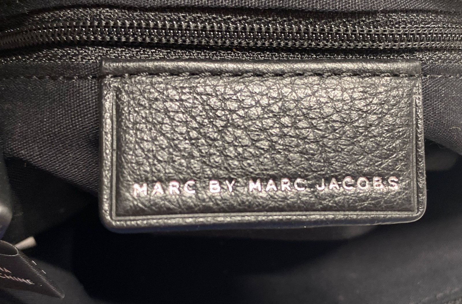 Marc by Marc Jacobs Black Pebbled Leather Small Backpack Silver Hardware
