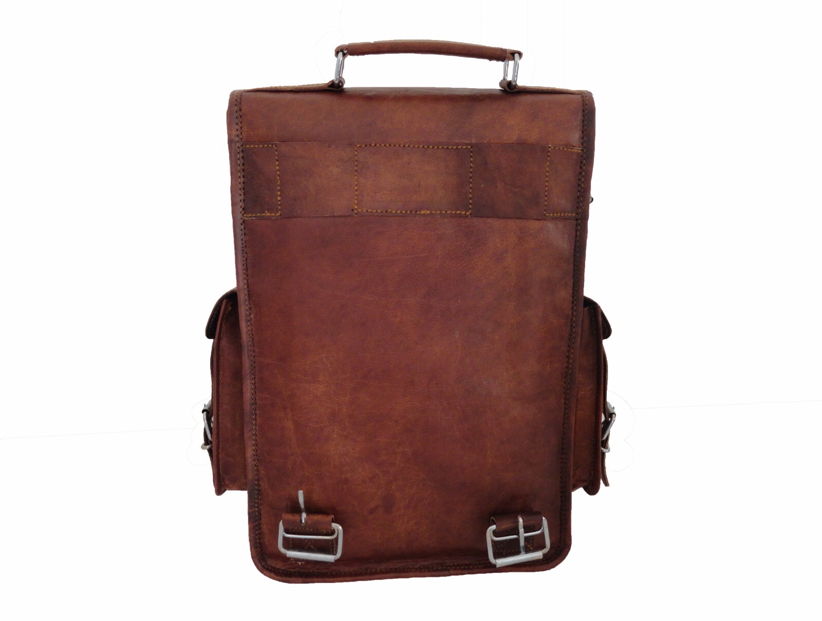 11″ Leather Backpack Convertibe Messenger Bag iPad/Tab Satchel Rucksack Shoulder