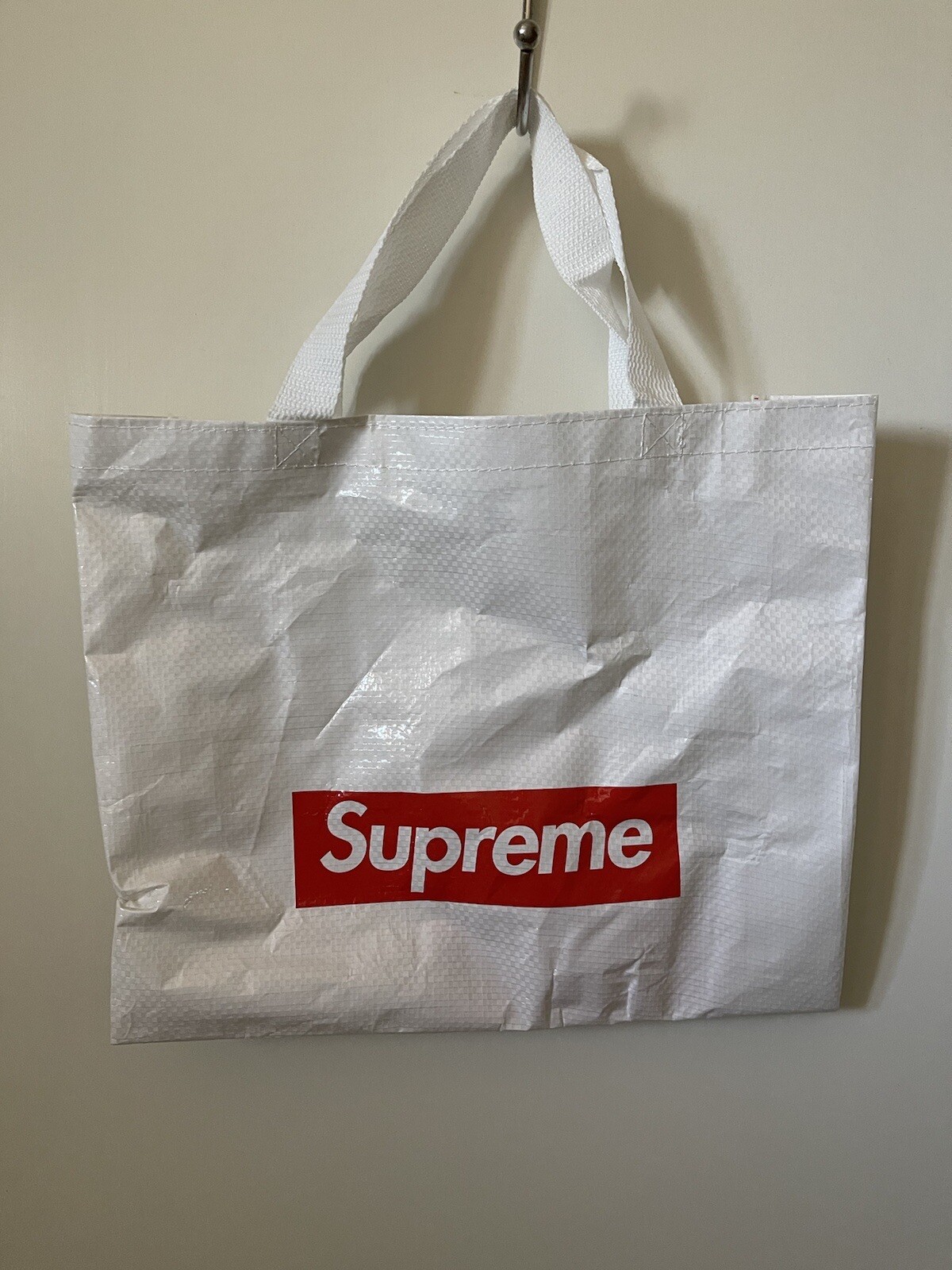 Supreme Polypropylene Tote/Shopping Bag & 2 Skateboard/Bumper Sticker Lot of 3