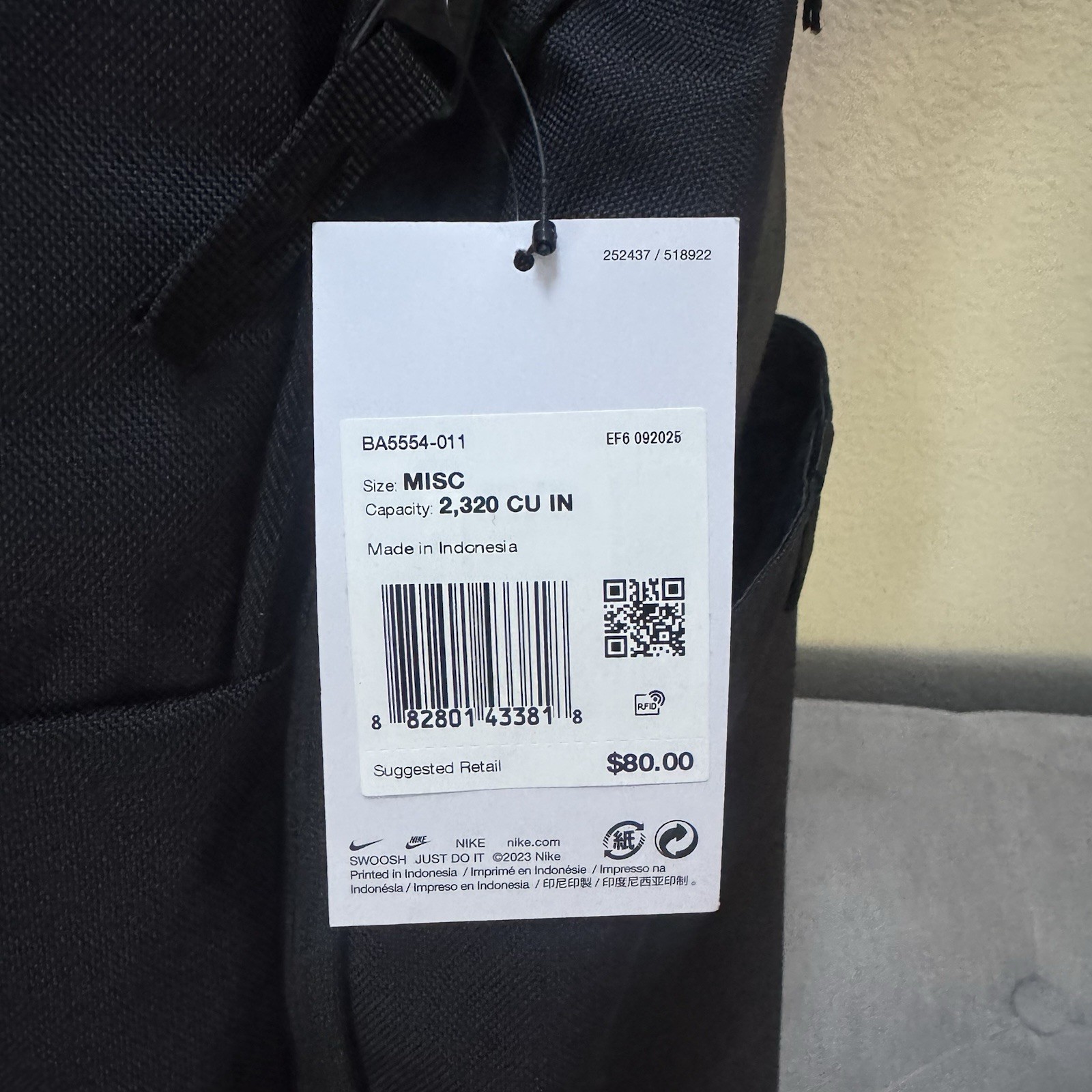Nike Hoops Elite Pro Backpack Black NEW BA5554-011