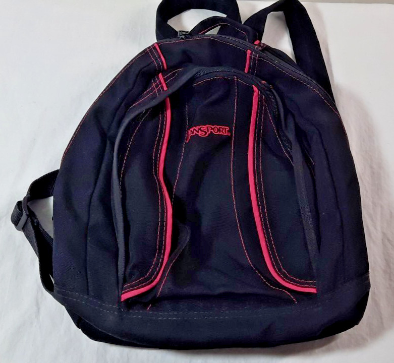 JanSport Half Pint Mini Backpack Black Pink