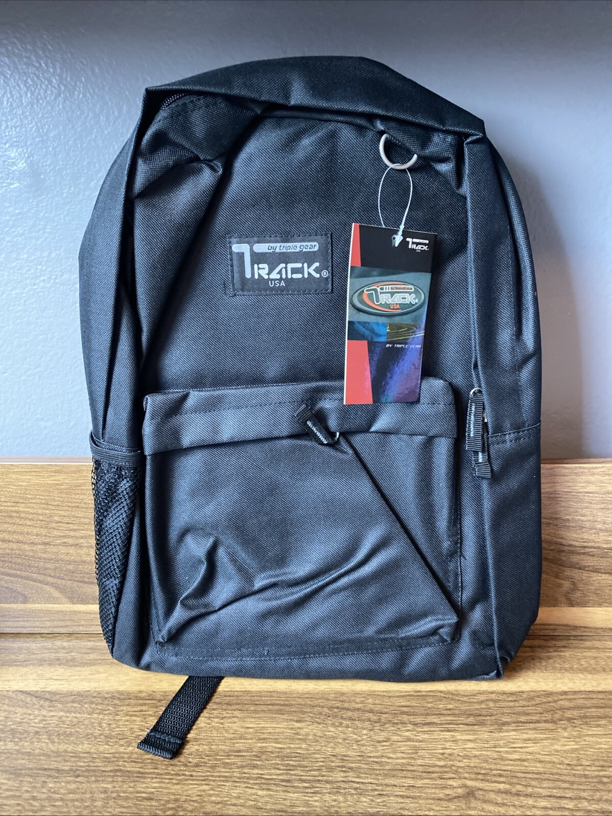 school bag back pack with 2 zipper and 2 side pockets for bottle holder