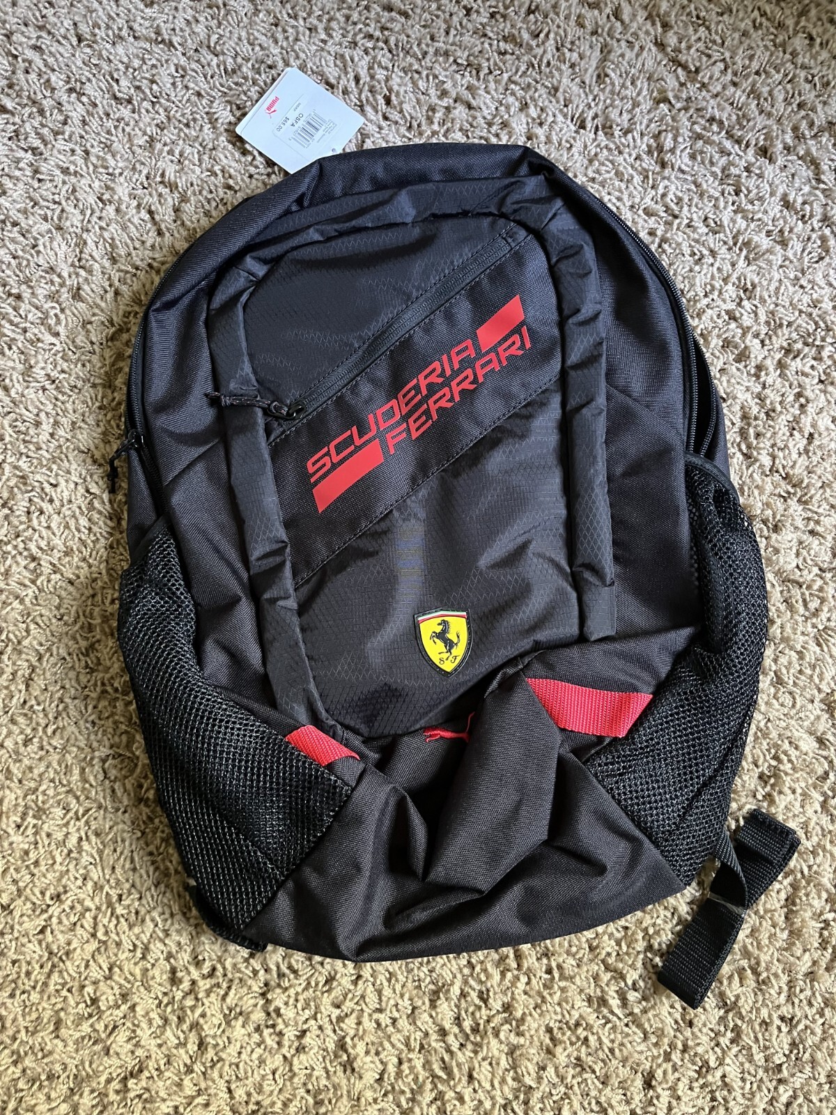 Puma Ferrari Backpack Scuderia Black & Red School Racing Backpack