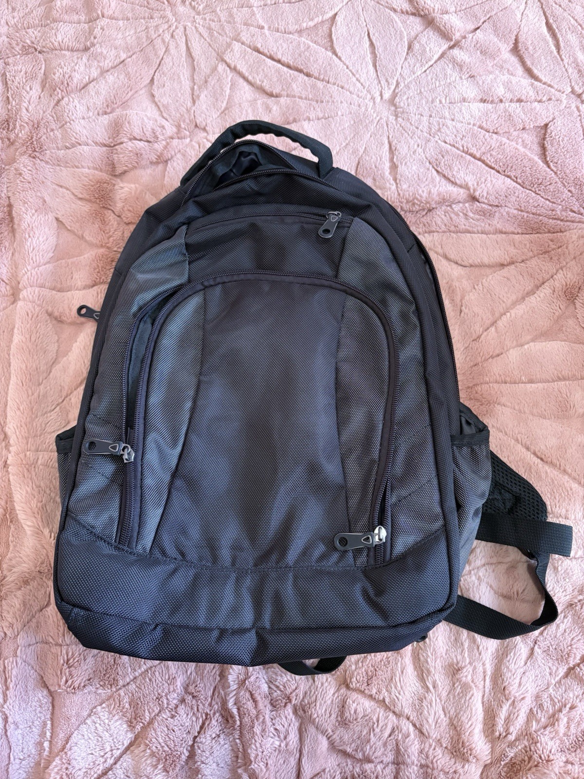 Port Authority Commuter Backpack In Black & Grey with Multiple Pockets