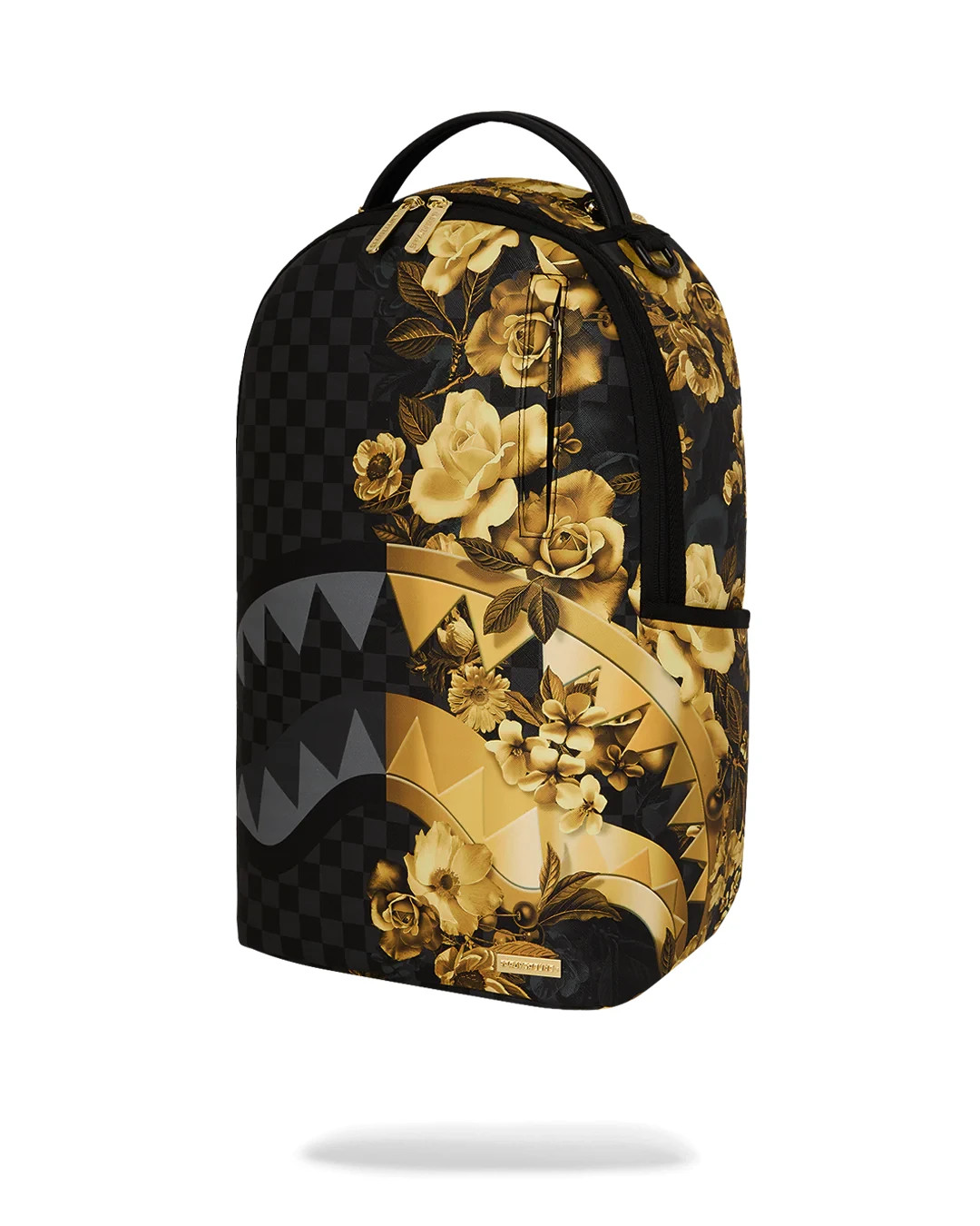 Sprayground Gold Floral Bloom Backpack🔥Black Bookbag Large School Travel Bag