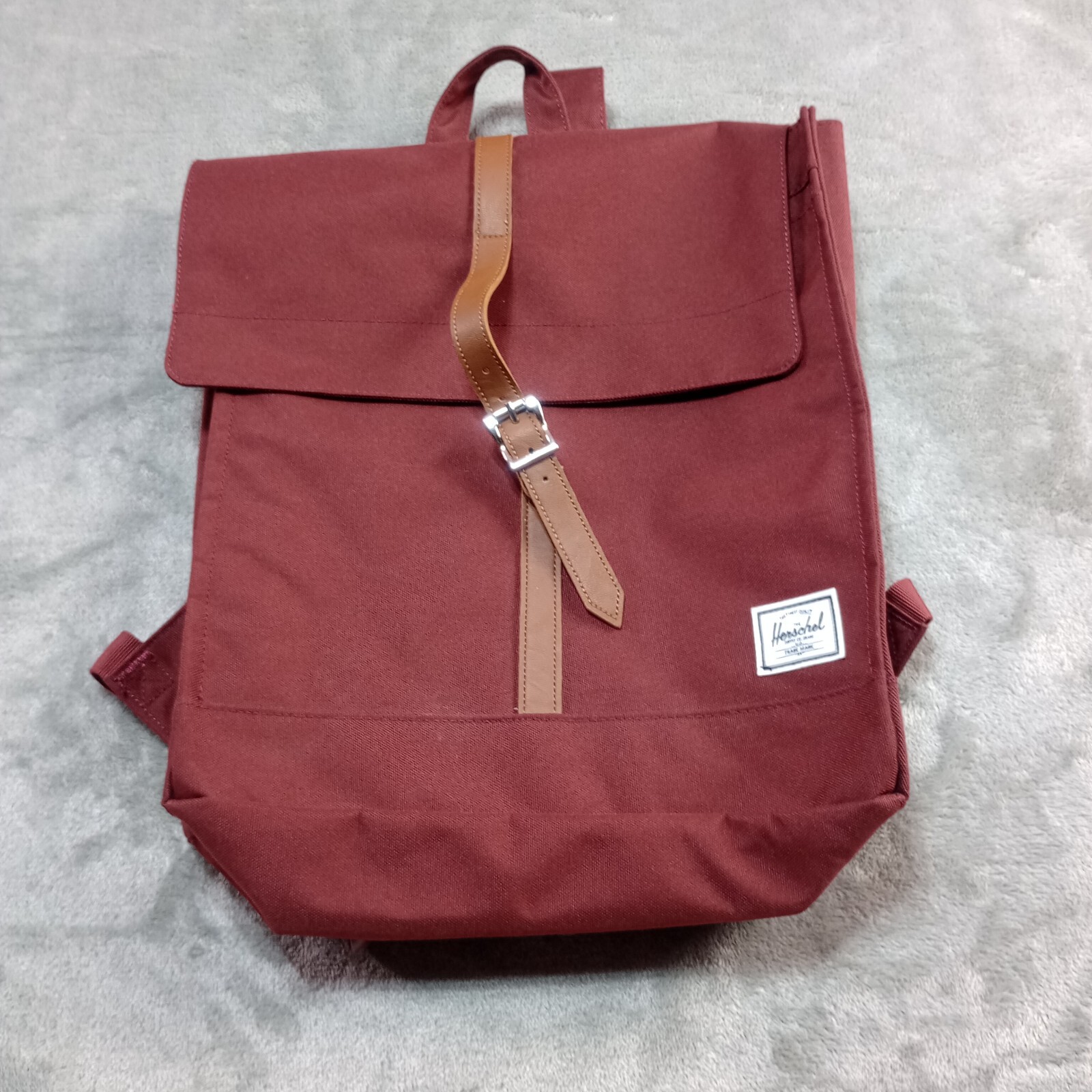 Herschel City Backpack Mid-Volume 14L Wine Maroon Canvas Weather Resistant ECO