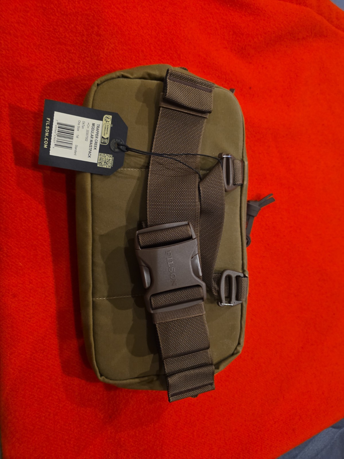 FILSON TRAPPER CREEK MODULAR WAISTPACK DARK TAN NWT 1ST .