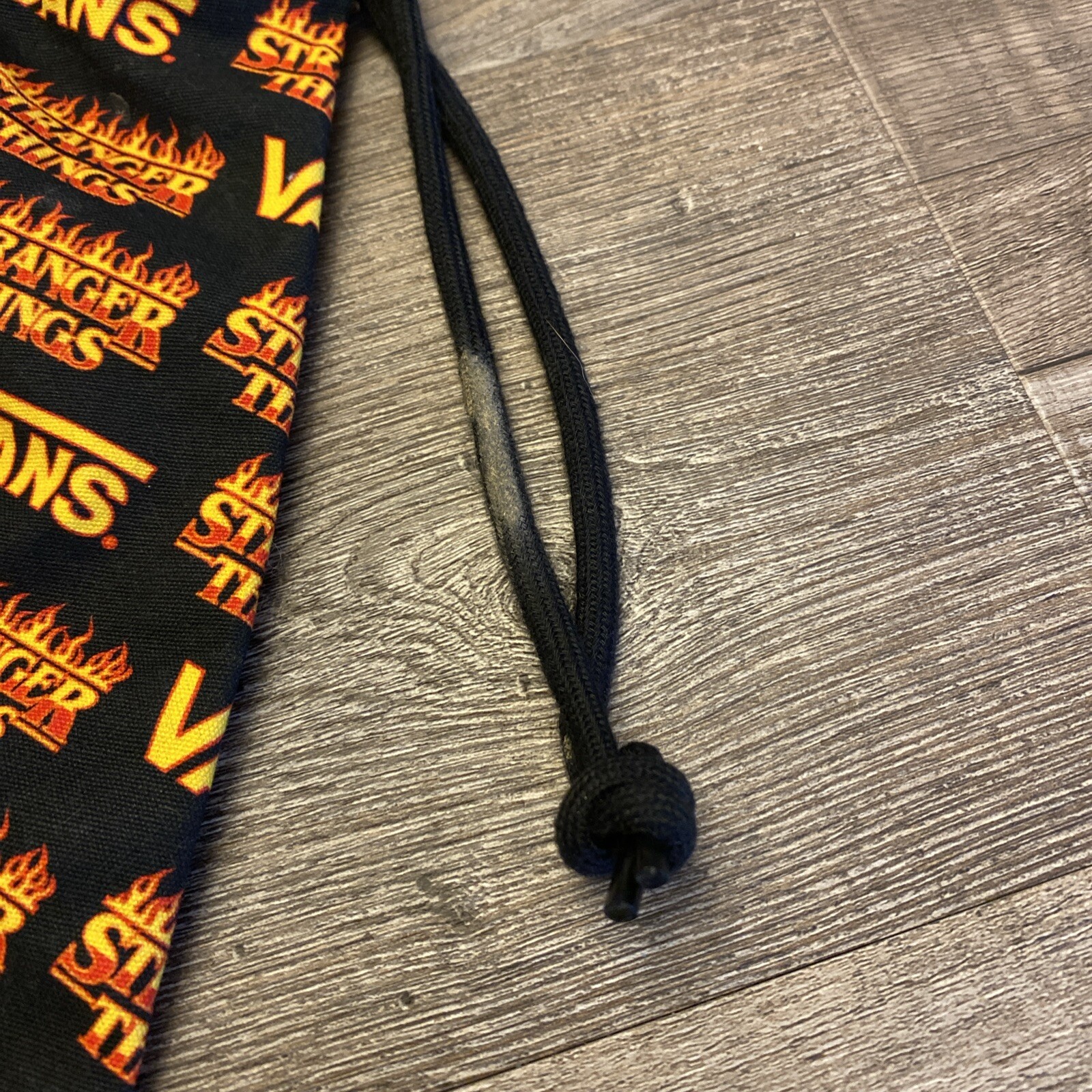 VANS Stranger Things Custom Bag Cinched Drawstring Canvas Shoe Pouch 12 X 15”