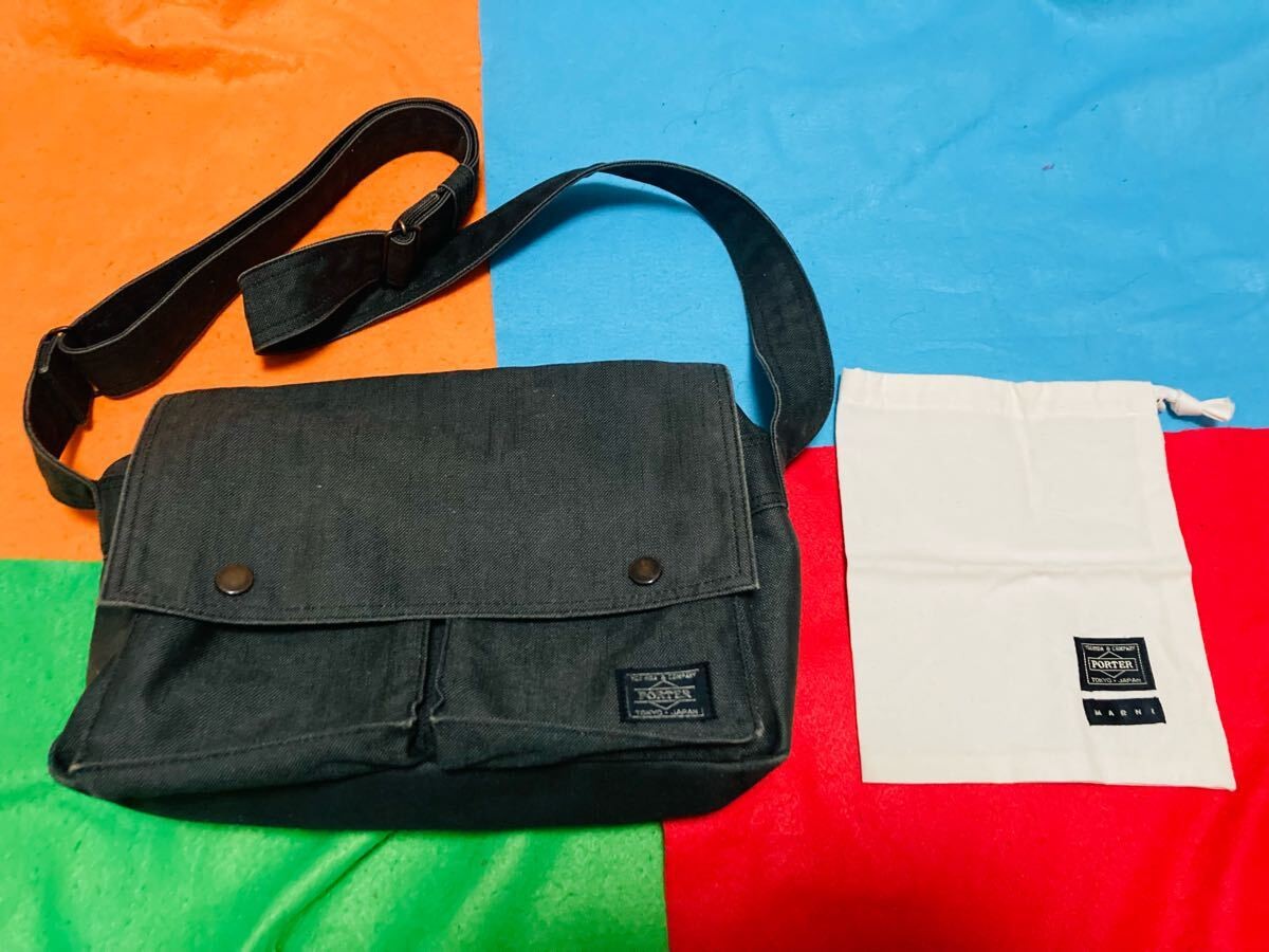 PORTER Yoshida Kaban Smoky Shoulder Bag Crossbody 28x19x10cm MARNI Drawstring Ba