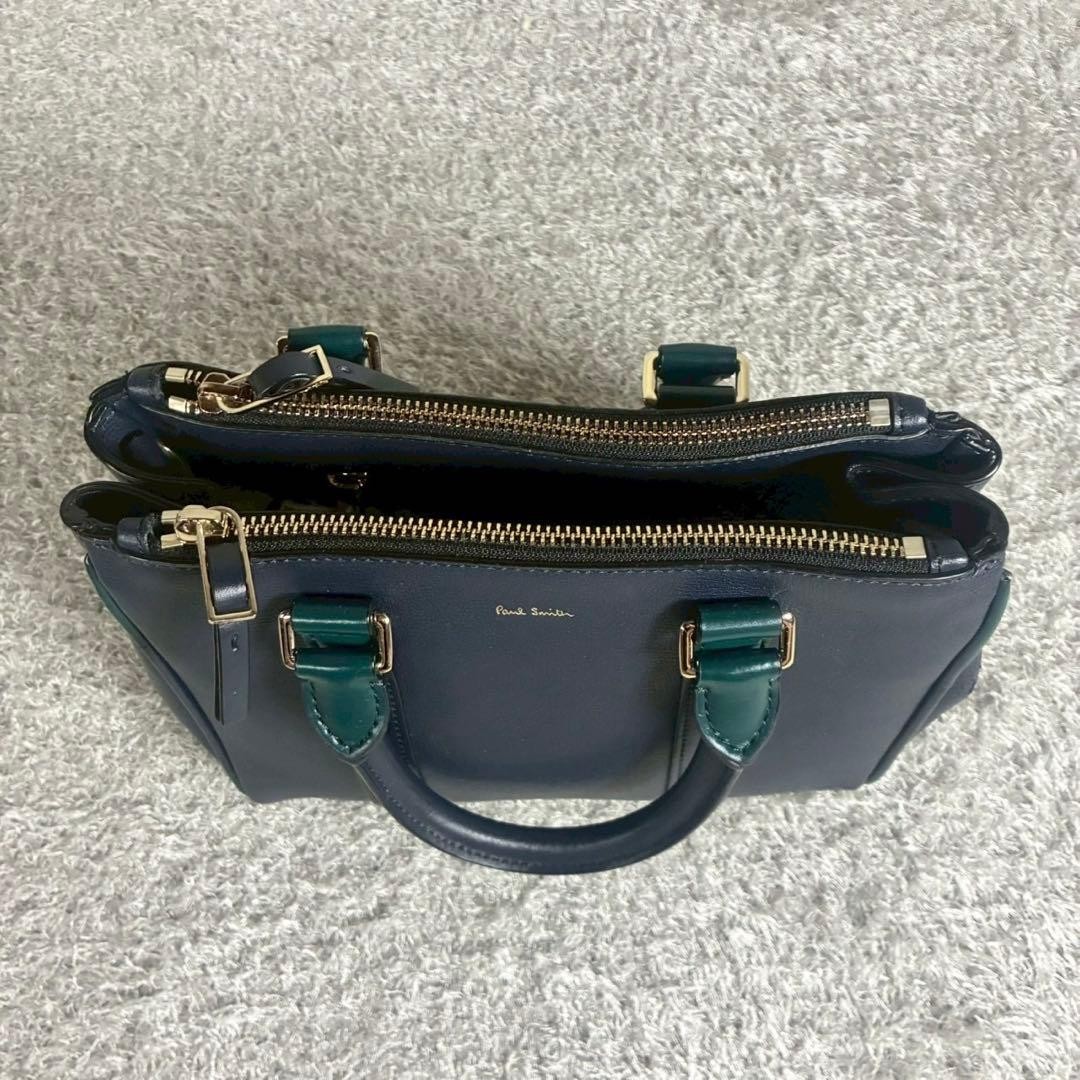 Very Good Condition Paul Smith Print Stripe 2way Shoulder Bag Crossbody Bag