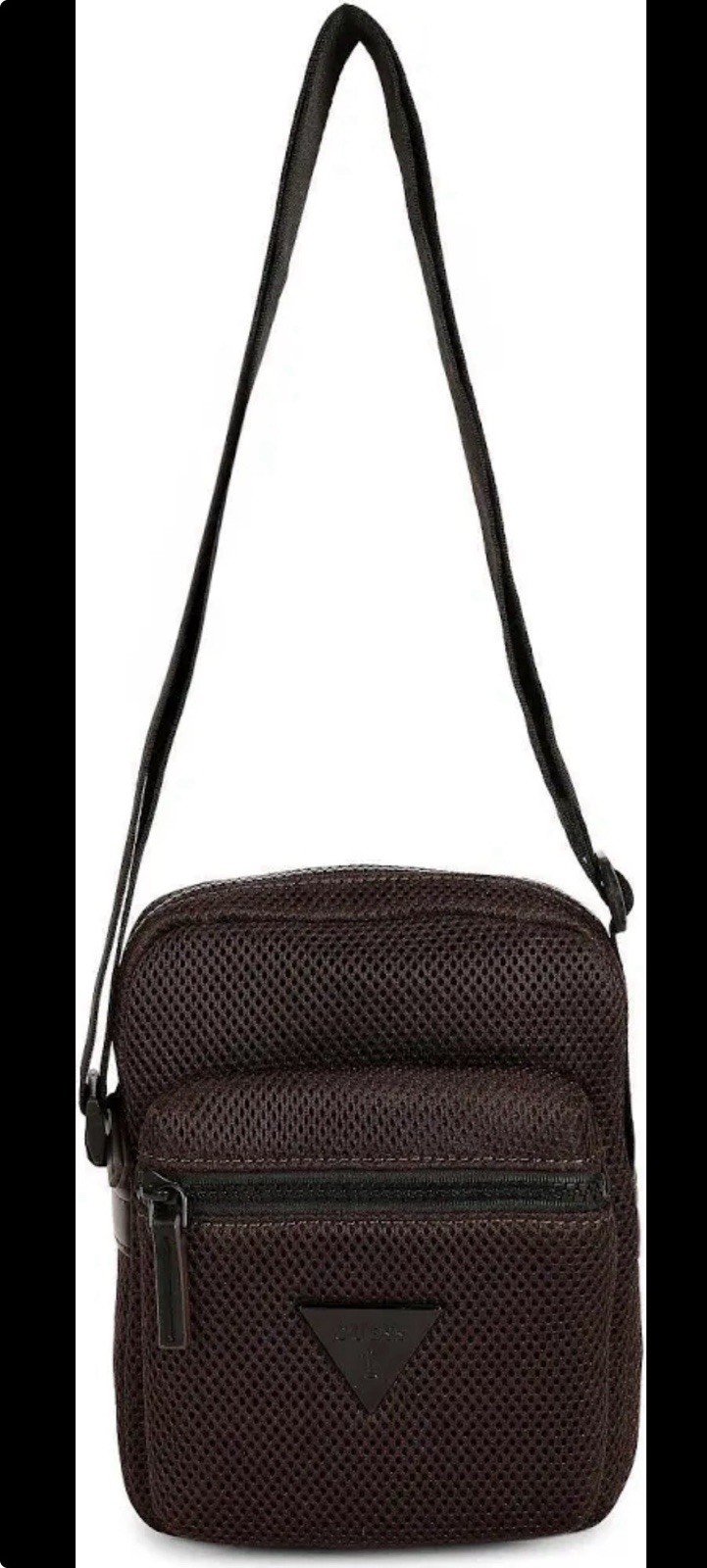 GUESS NWT Compact Mesh Crossbody- Dark Brown (Unisex)