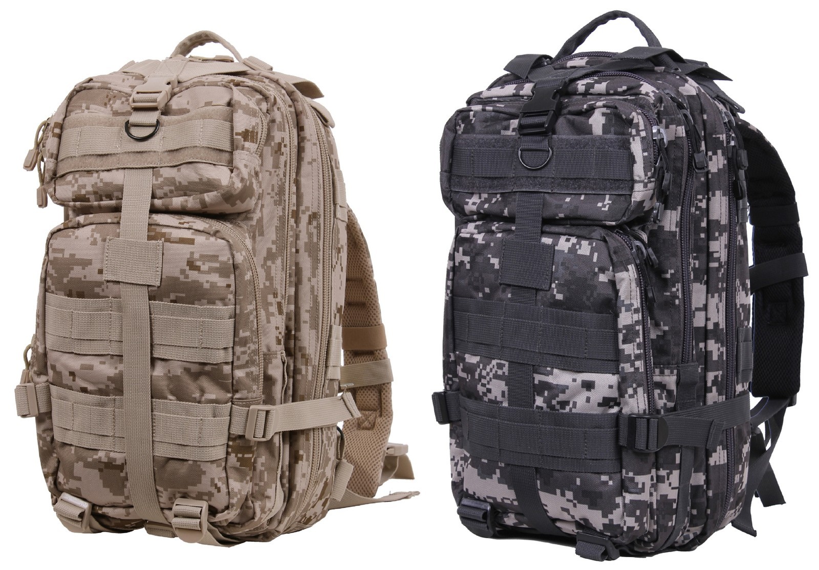 Camouflage Medium Transport Pack -17″ Desert or Urban Digital MOLLE Backpack Bag