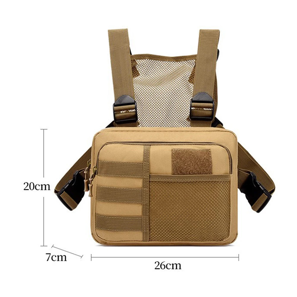 Chest Bag Multi-function Front Chest Pack Men Chest Rig Bag Lightweight Running