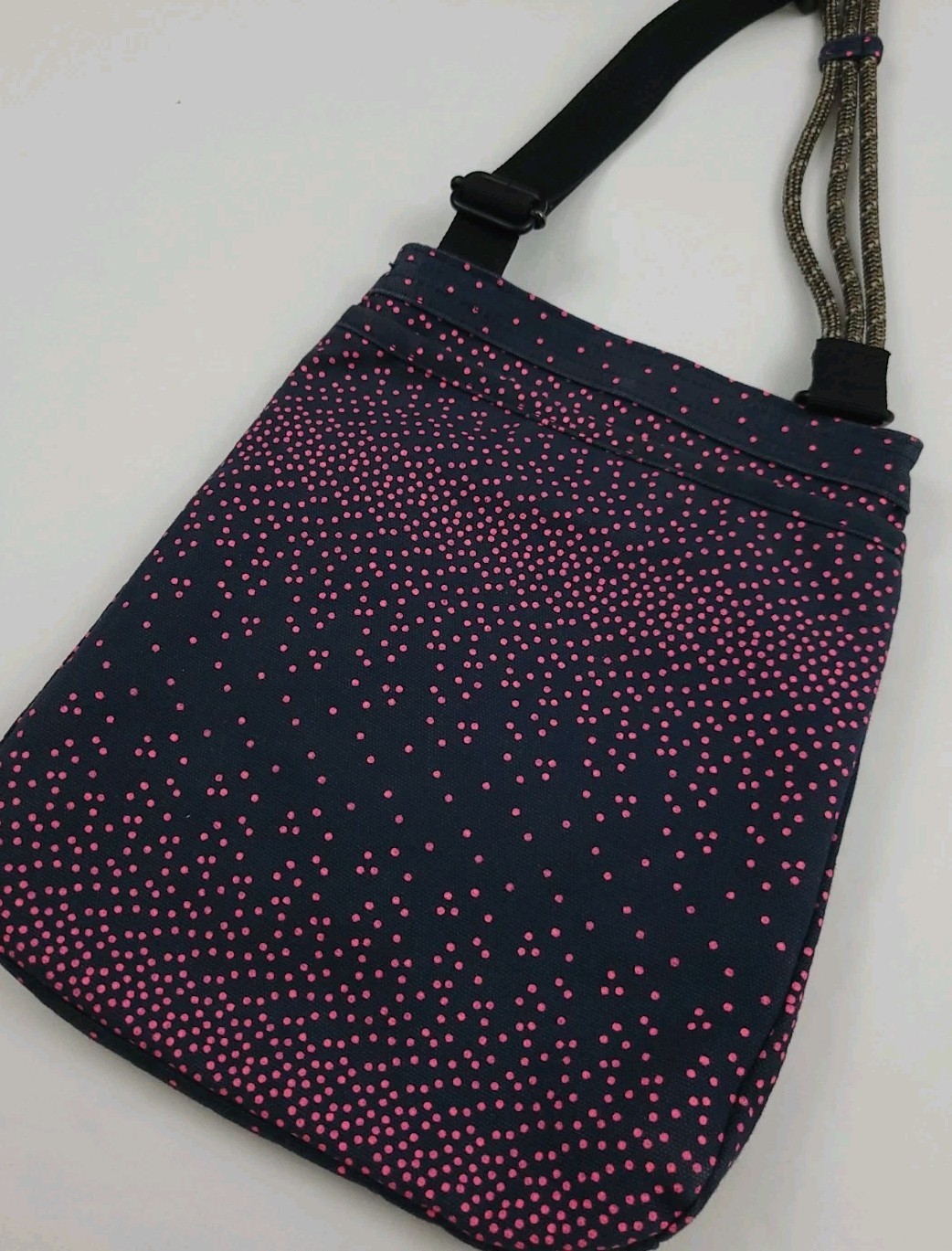 Kavu Dotted Pattern Canvas Side Shoulder Bag Retro Travel Tech Outdoors Vtg USA