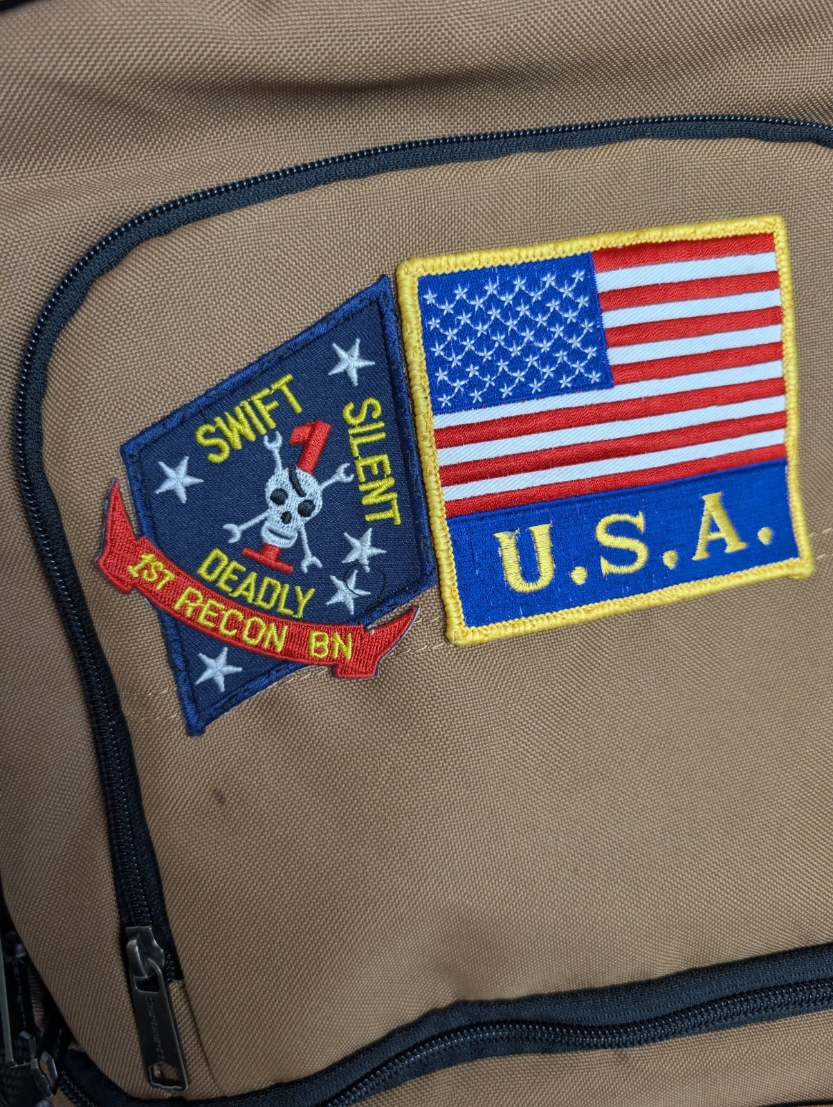 Carhartt Custom 2-in-1 Cooler Backpack – Brown Canvas with Military Patches
