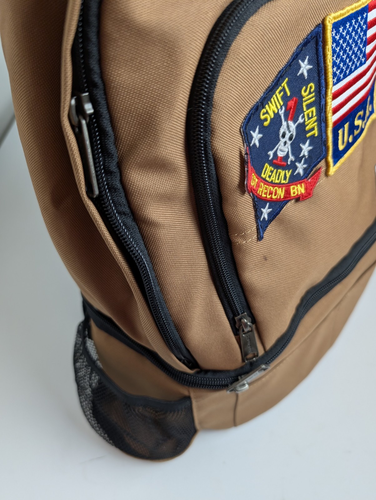 Carhartt Custom 2-in-1 Cooler Backpack – Brown Canvas with Military Patches