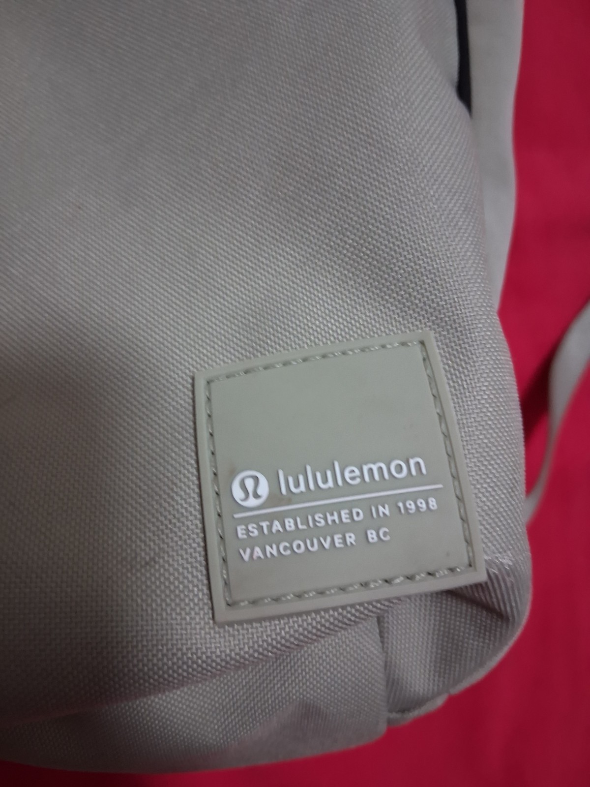 Lululemon Double Zip Backpack 22L Raw Linen/Grey Eucalyptus Back To School