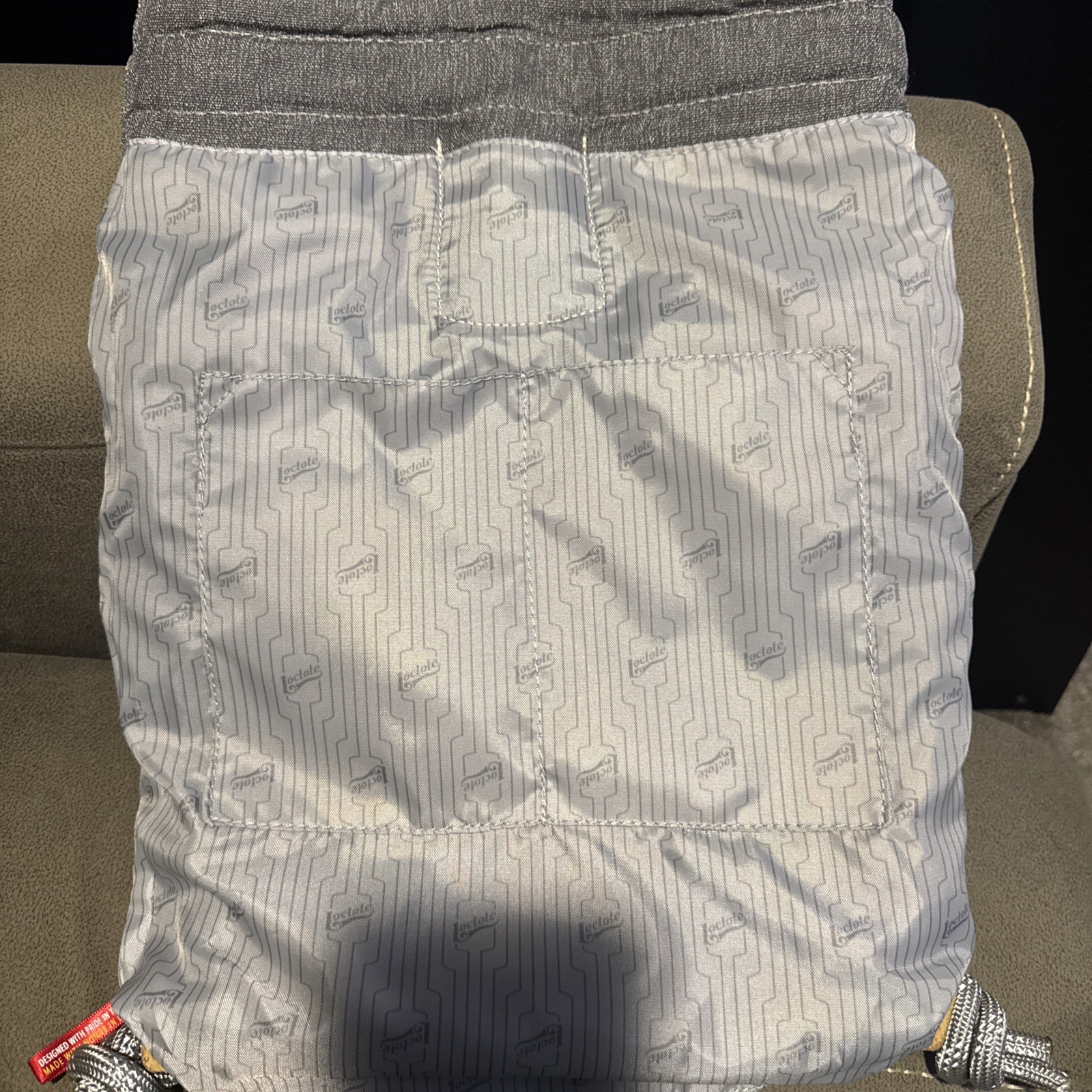 Loctote Original Flak Sack Gray Backpack Bag Loc Tote Anti-Theft