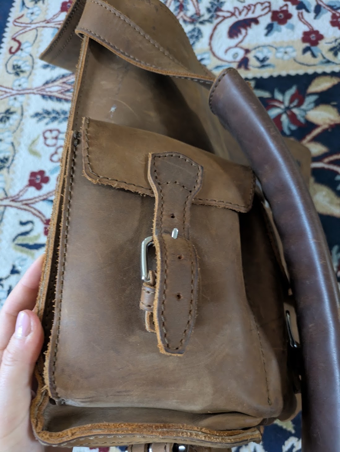 Saddleback Leather Co. Thin Front Pocket Backpack – (Tobacco)