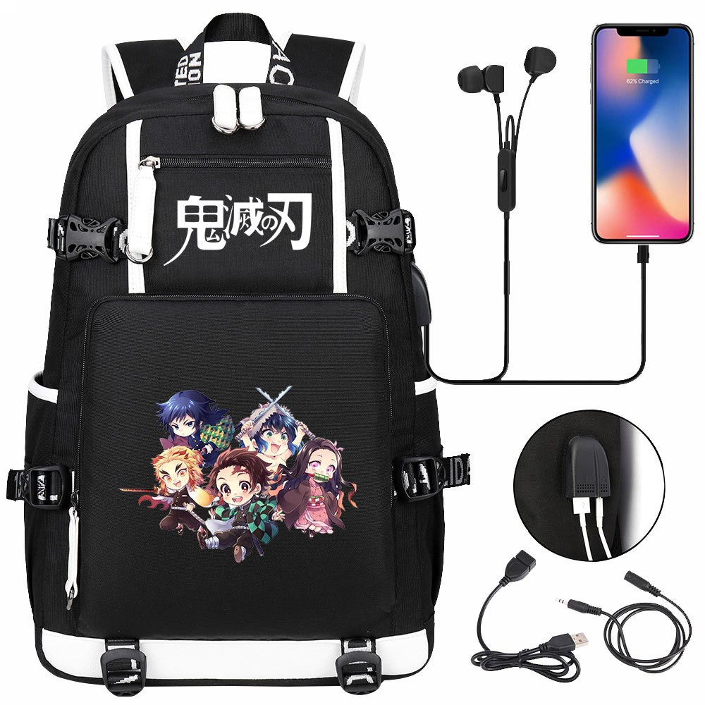 New Anime Cloud USB Laptop Backpack for Teens/ Students, School & Travel Daypack