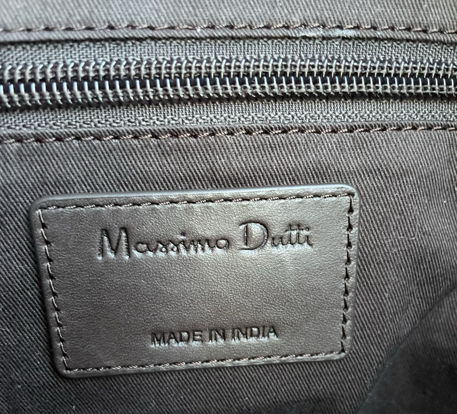 Massimo Dutti Leather Large Bag Brown New With Tags Made In India. 18”x 17”x 8”