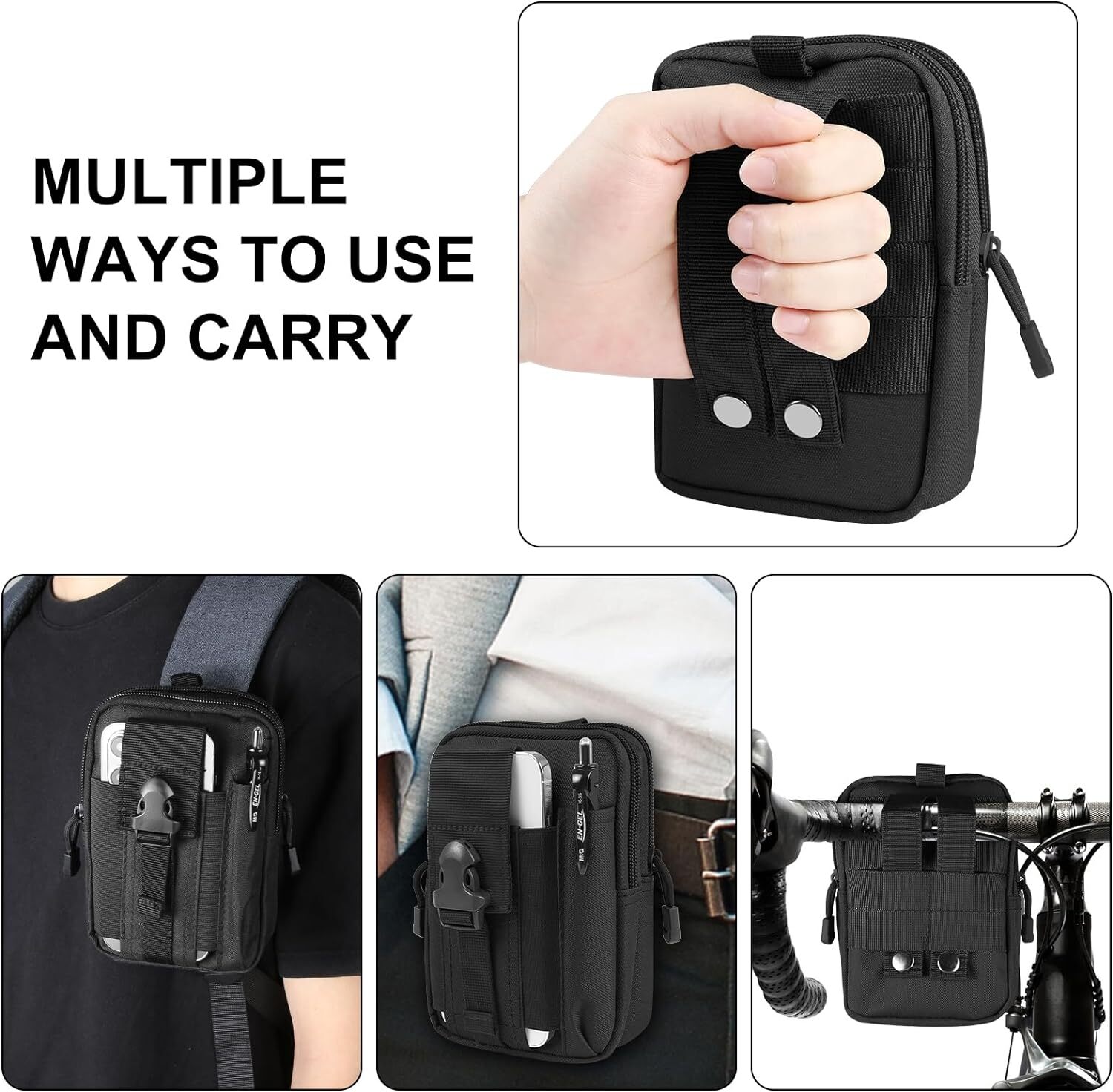 Tactical Molle Pouch Bag EDC Utility Gadget Waist Bag Outdoor Camping Hiking Bag